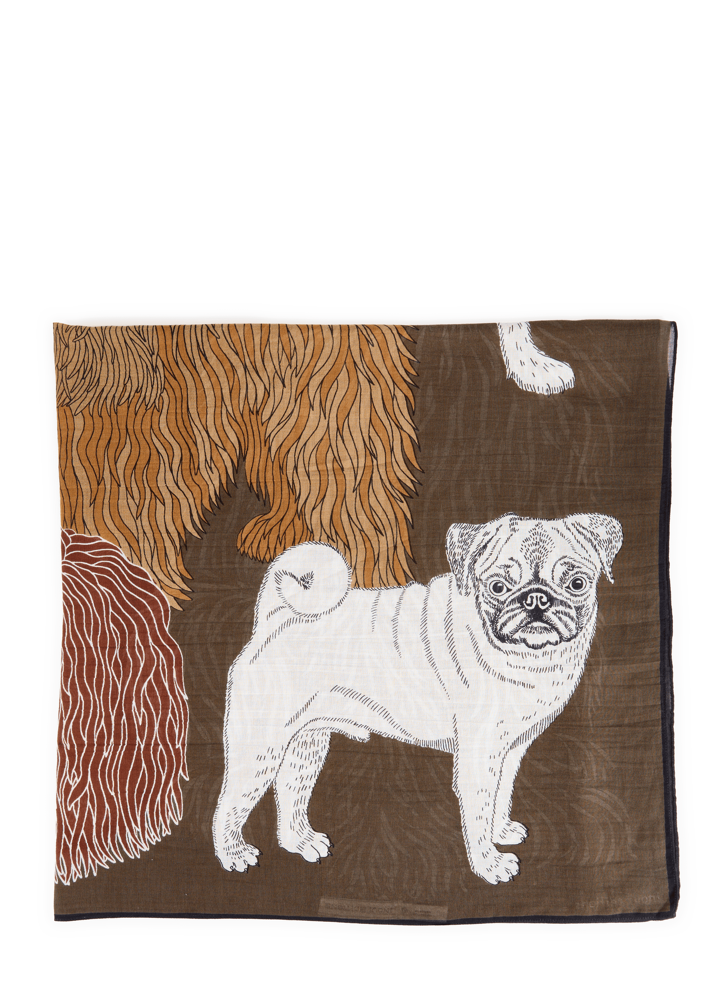 Printed scarf INOUI EDITIONS Grey