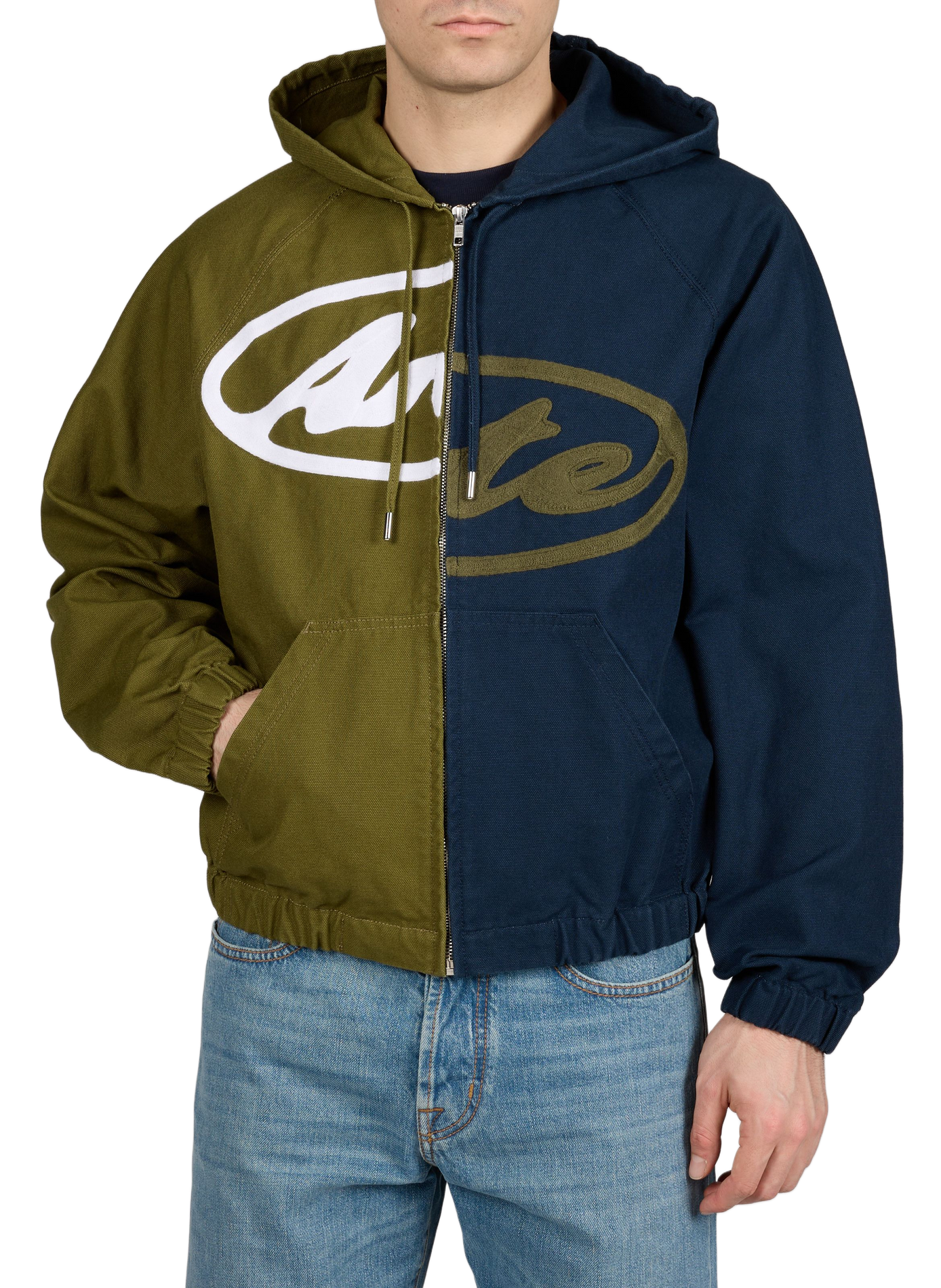 Veste logo ample à capuche en coton ARTE ANTWERP Bleu