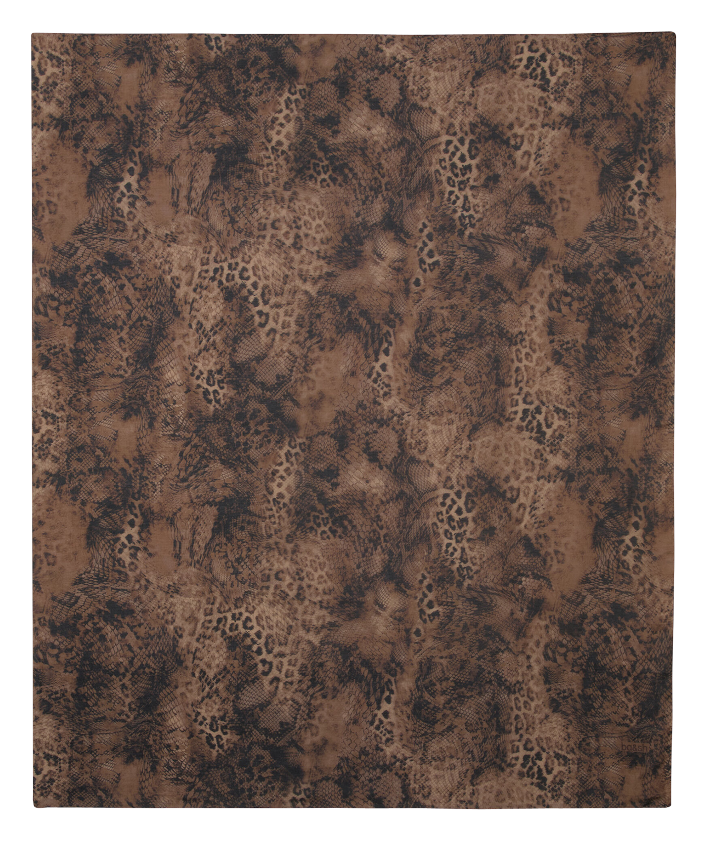 Foulard en coton et soie mélangé imprimé sara BA&SH Kaki