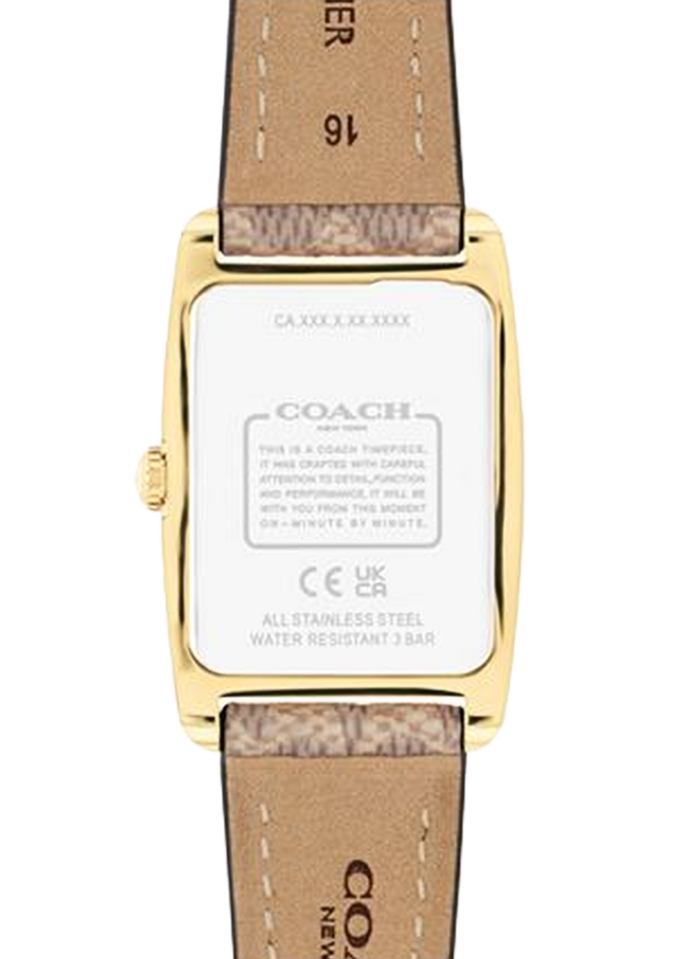 Montre quartz Reese en cuir COACH MONTRES Marron