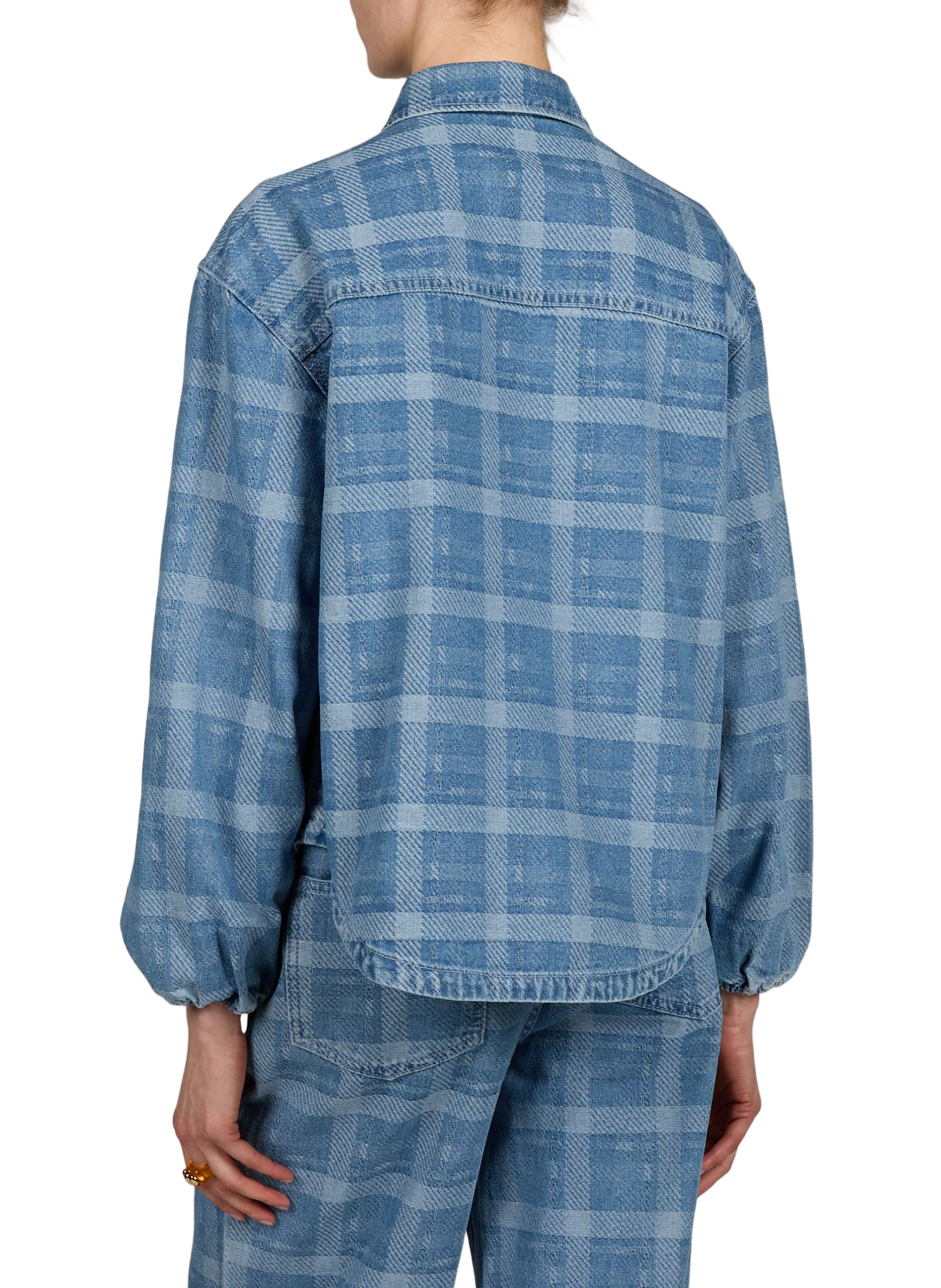 Chemise en jean à carreaux OBJECT Bleu