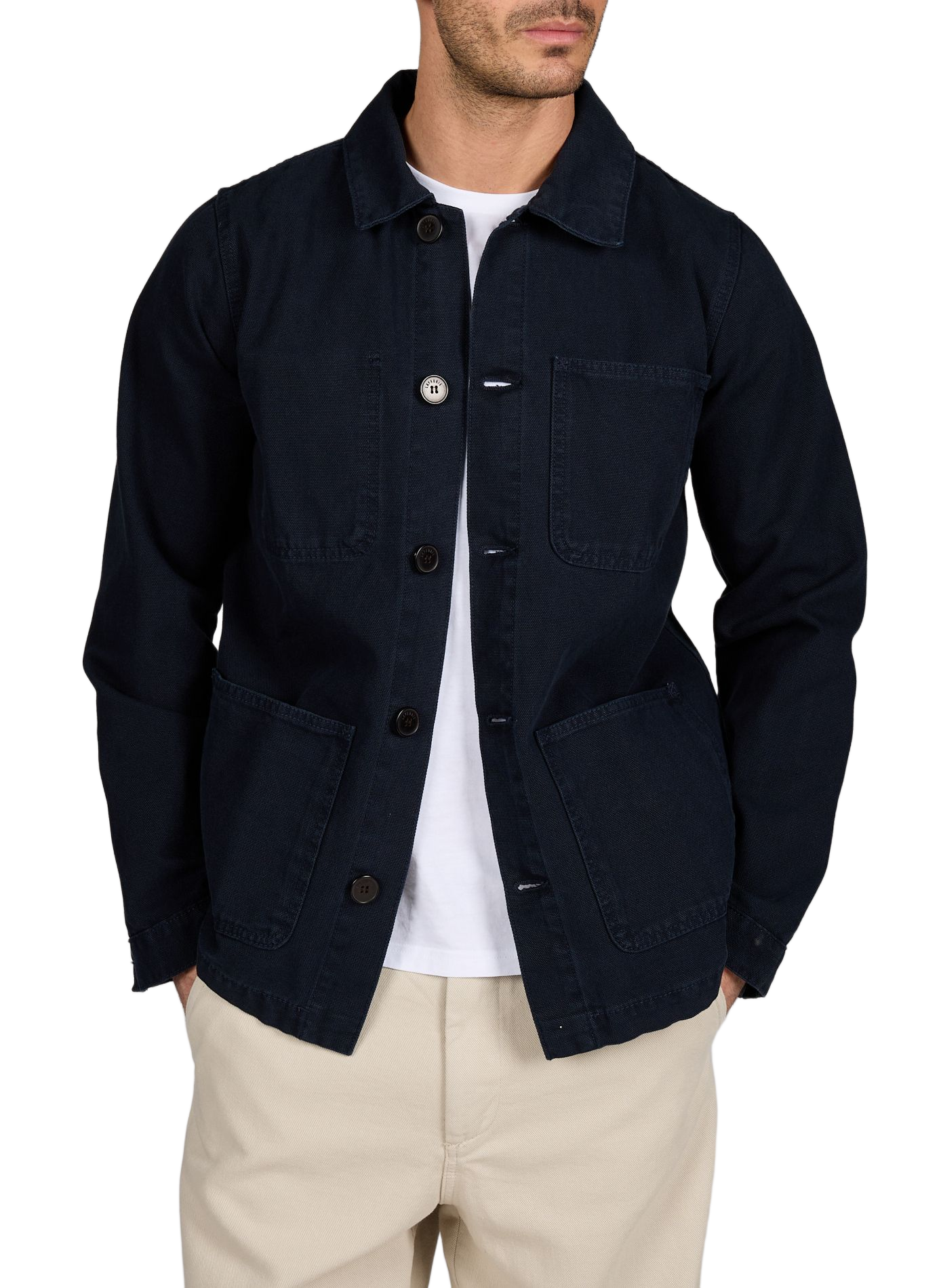 Veste col tailleur en coton LAFAURIE Bleu