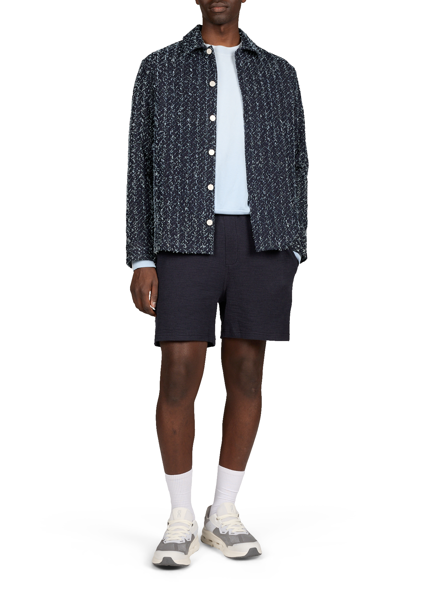 Classic collar cotton overshirt SAMSOE SAMSOE Blue