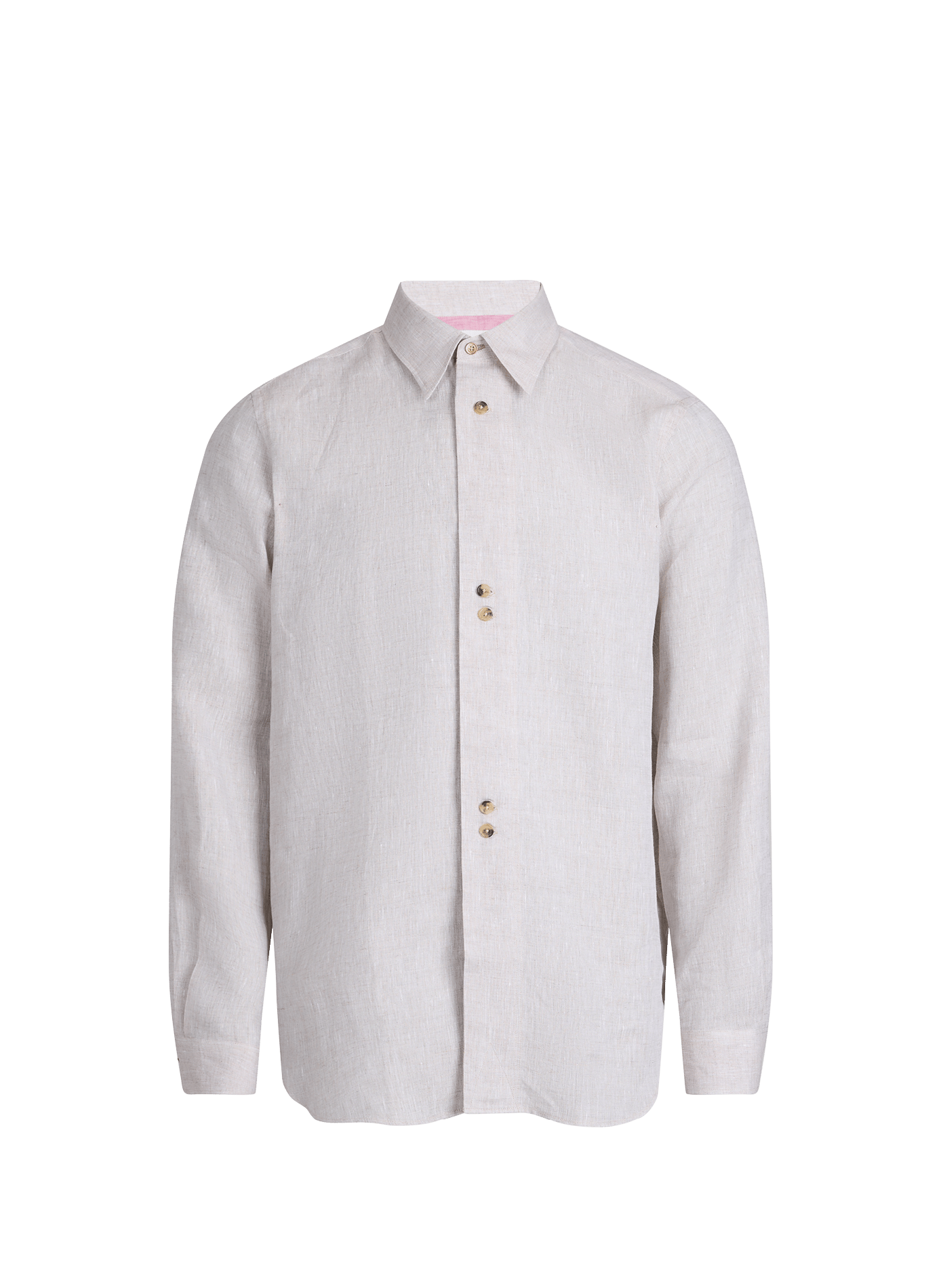 Straight long-sleeved linen shirt PAUL SMITH Beige