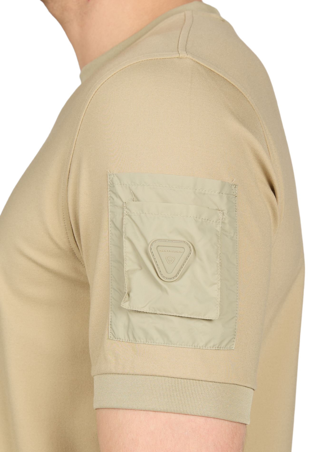 Straight round neck T-shirt GERTRUDE ET GASTON Beige