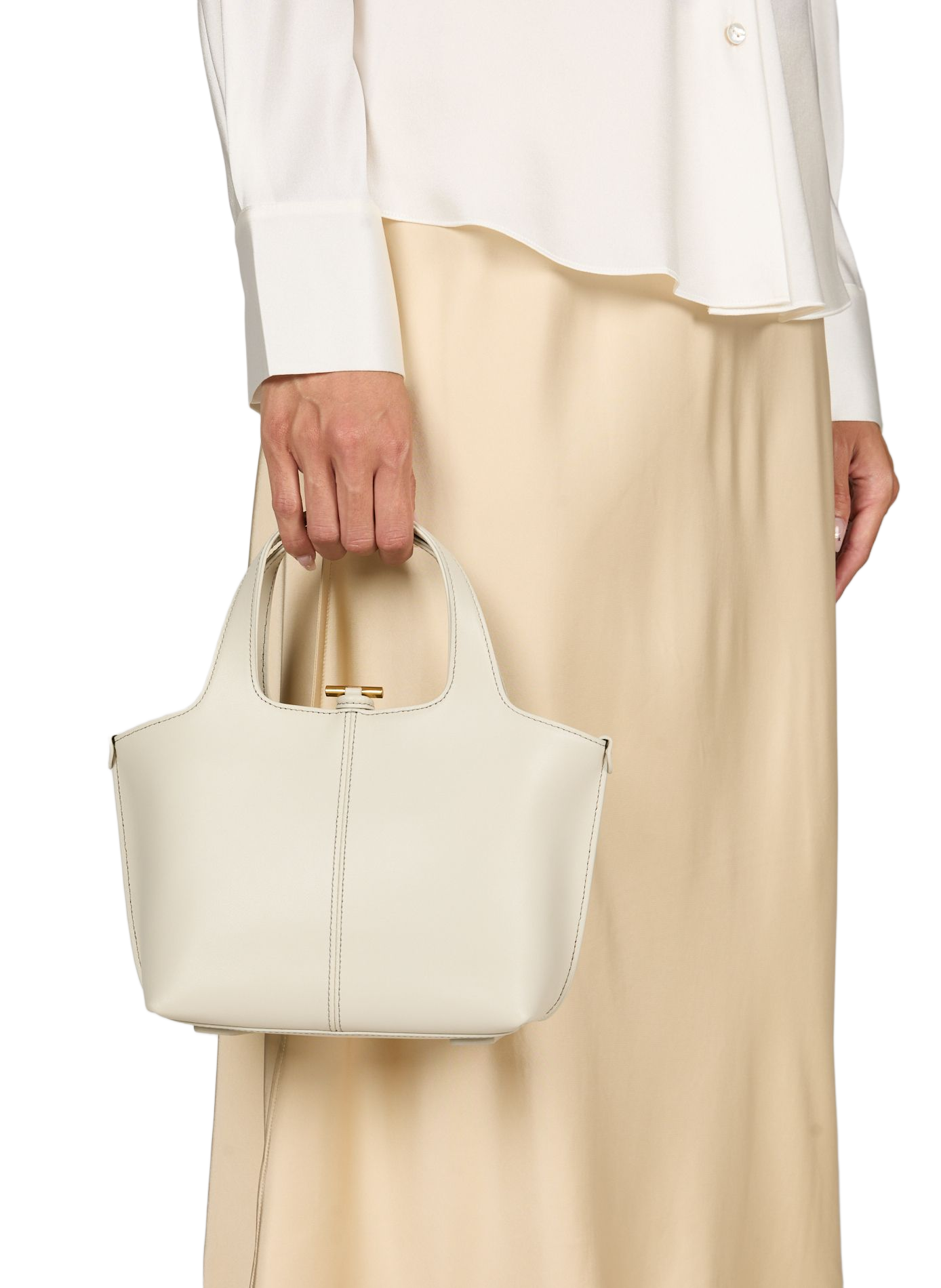 Cleo leather handbag ATELIER DE LUMEN Beige