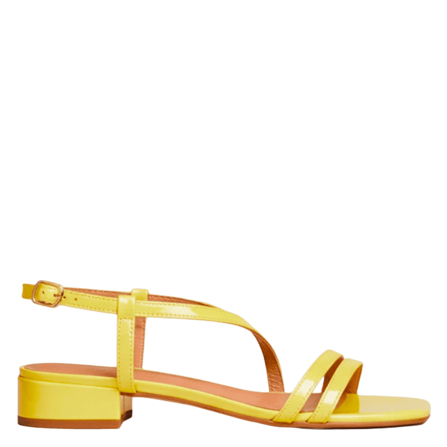 Sandales plates en cuir anaya JONAK Jaune