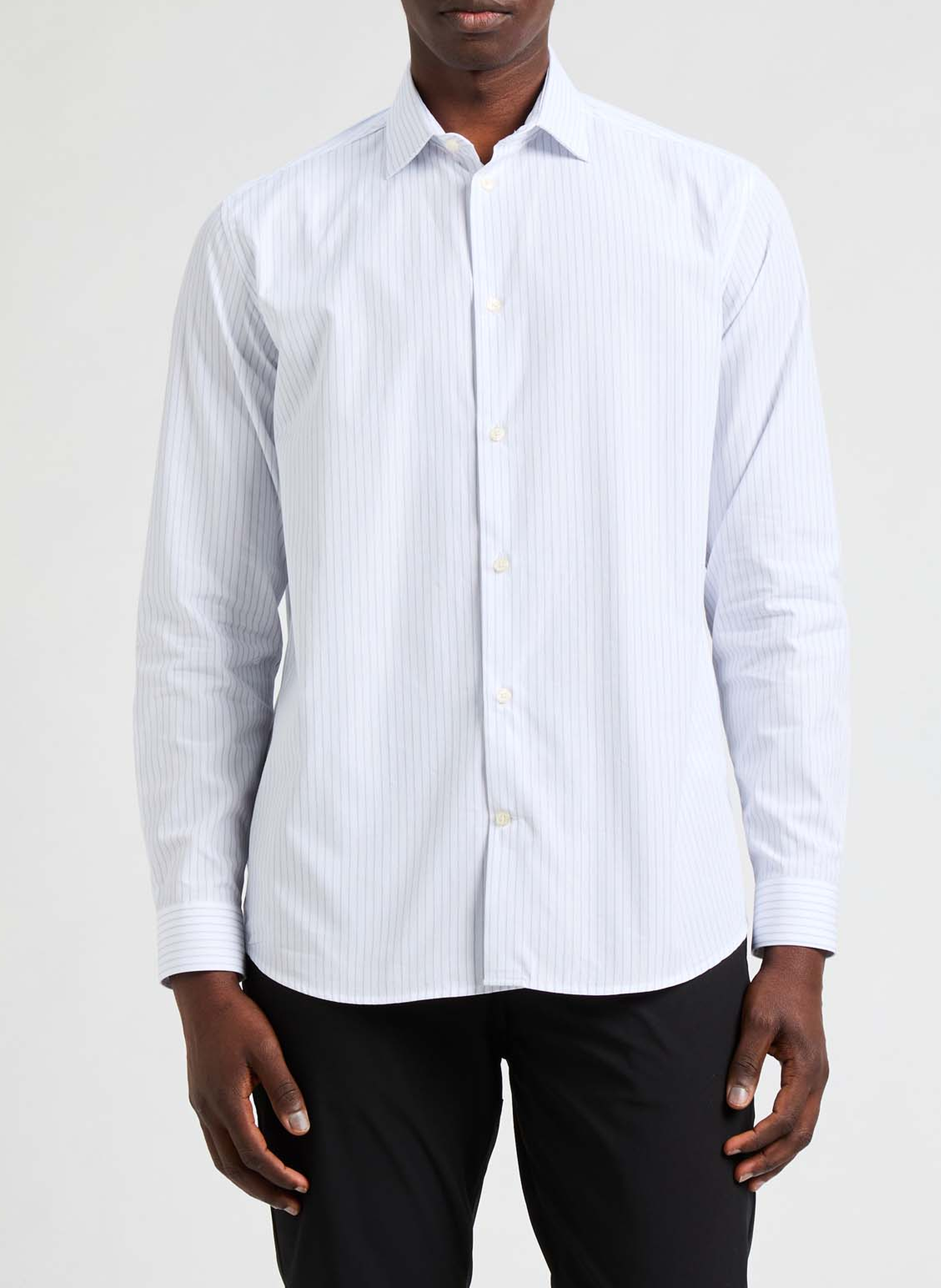 Chemise droite rayée Feus AU PRINTEMPS PARIS Bleu