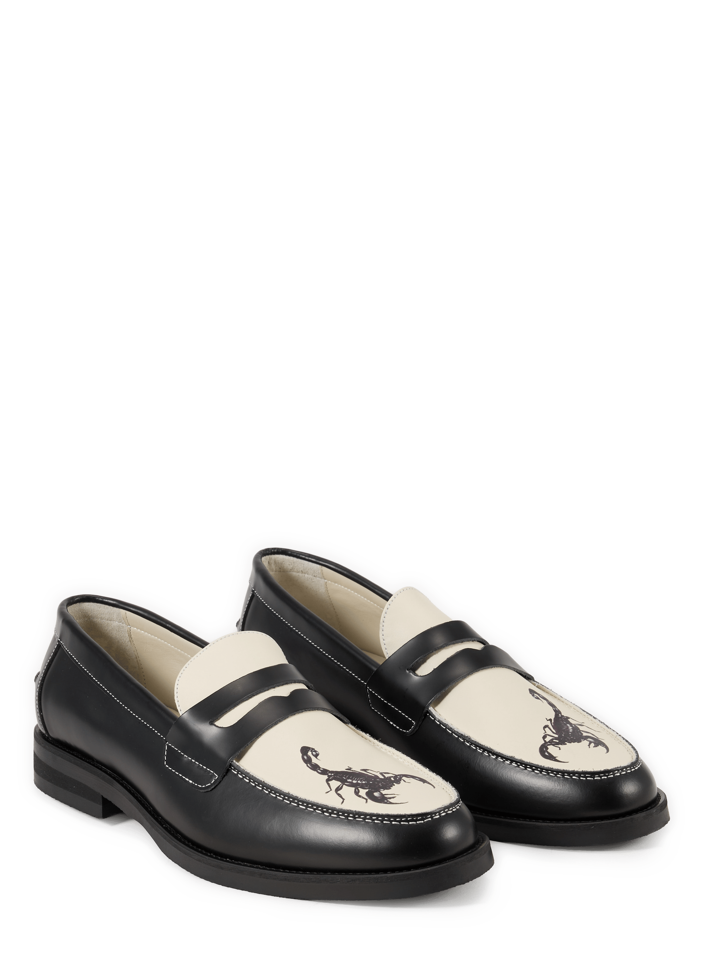 Leather loafers with scorpion print DUKE + DEXTER Multicolour
