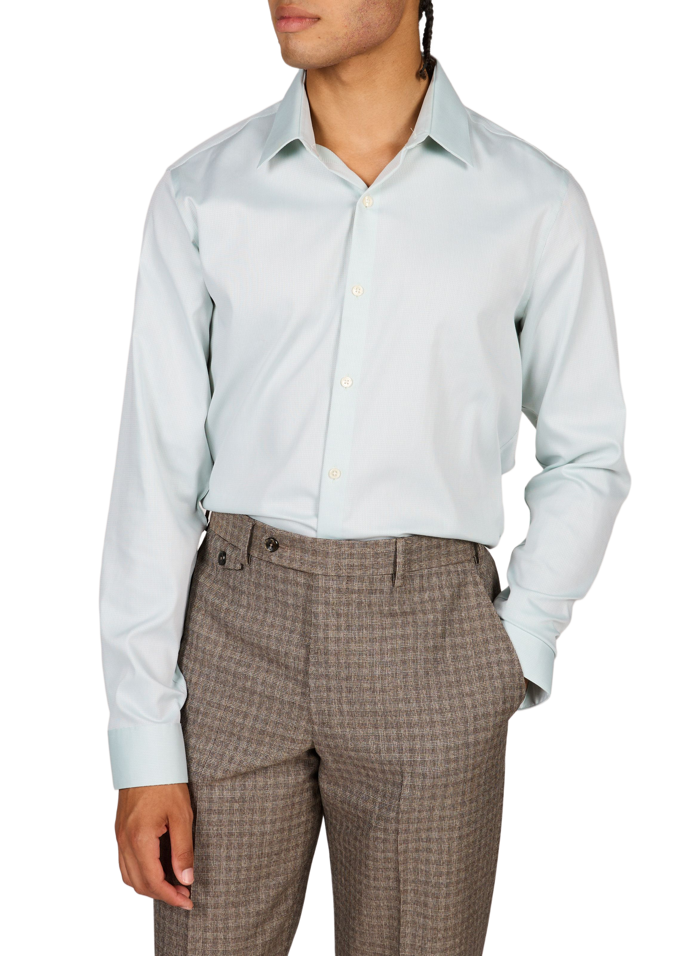 Slim cotton-blend shirt CALVIN KLEIN Green