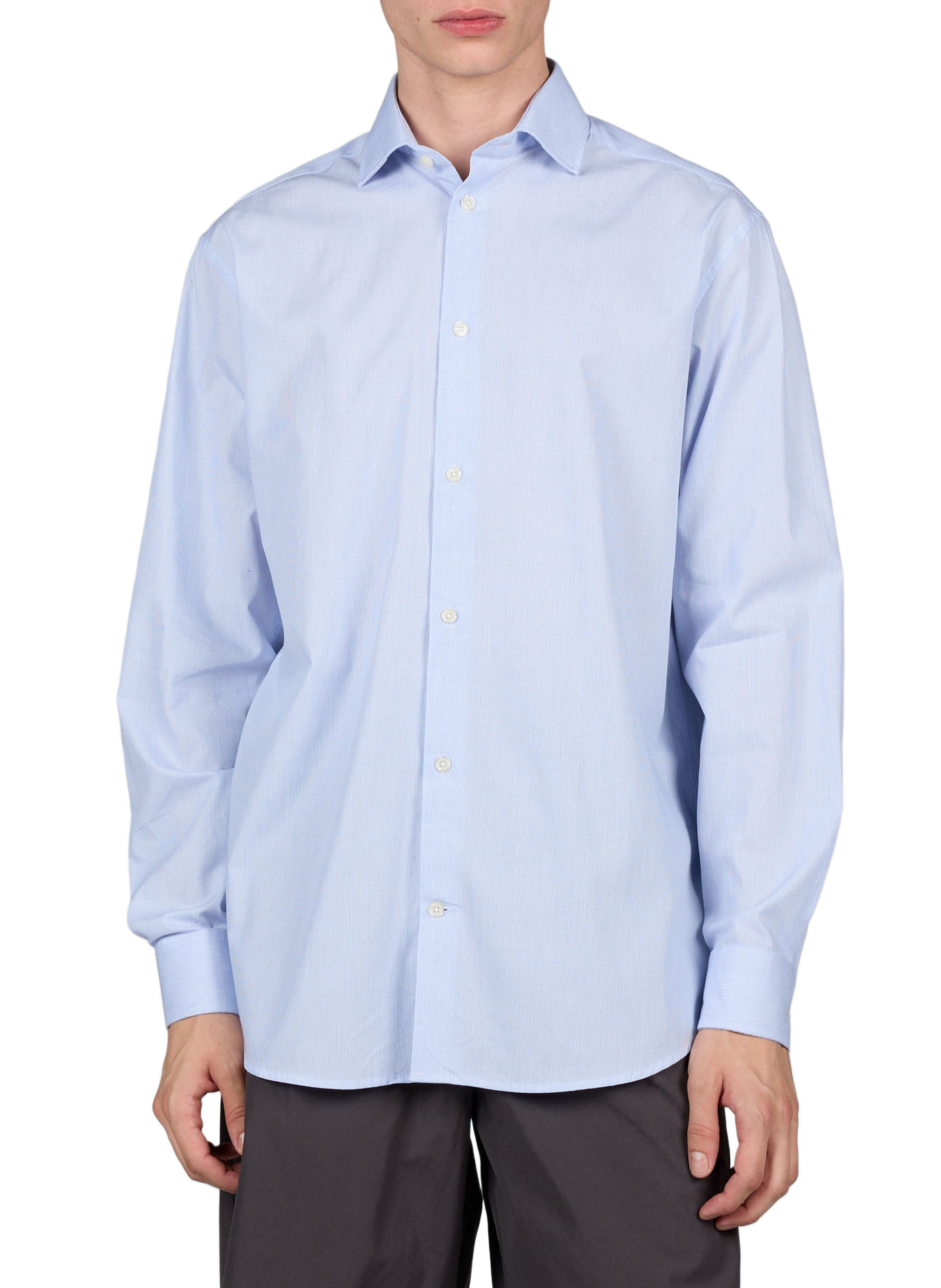 Chemise droite rayée Lota en coton AU PRINTEMPS PARIS Bleu