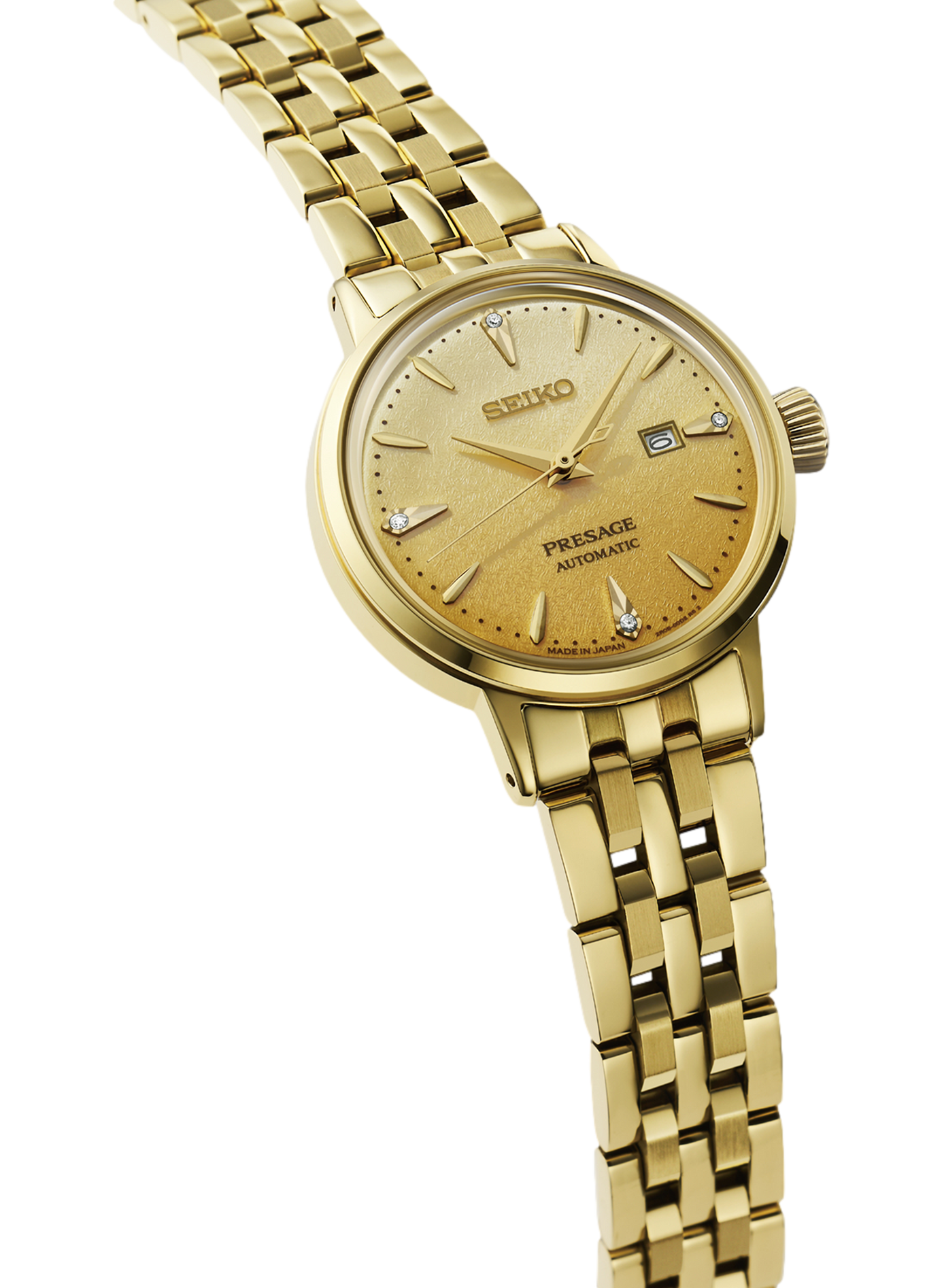 Montre automatique Presage en acier inoxydable SEIKO Doré