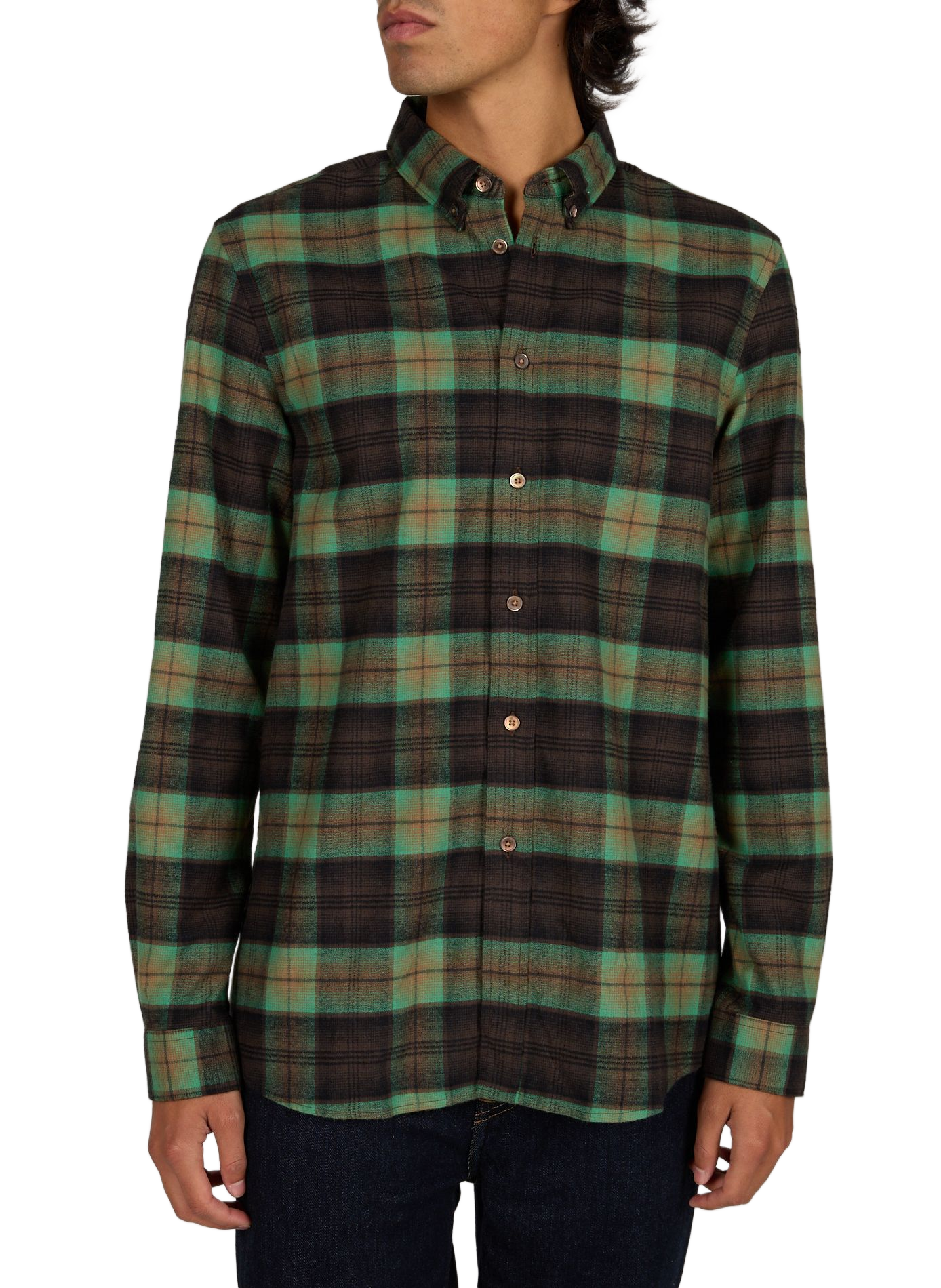 Cotton check shirt PAUL SMITH Green