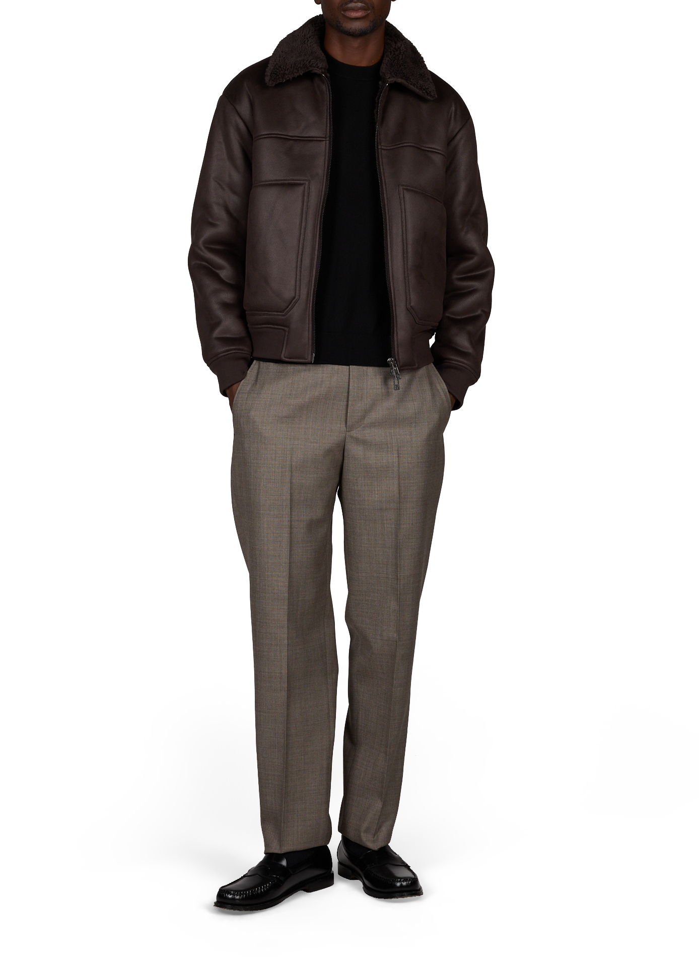 Pilotenjack met bontkraag ARMANI EXCHANGE Bruin