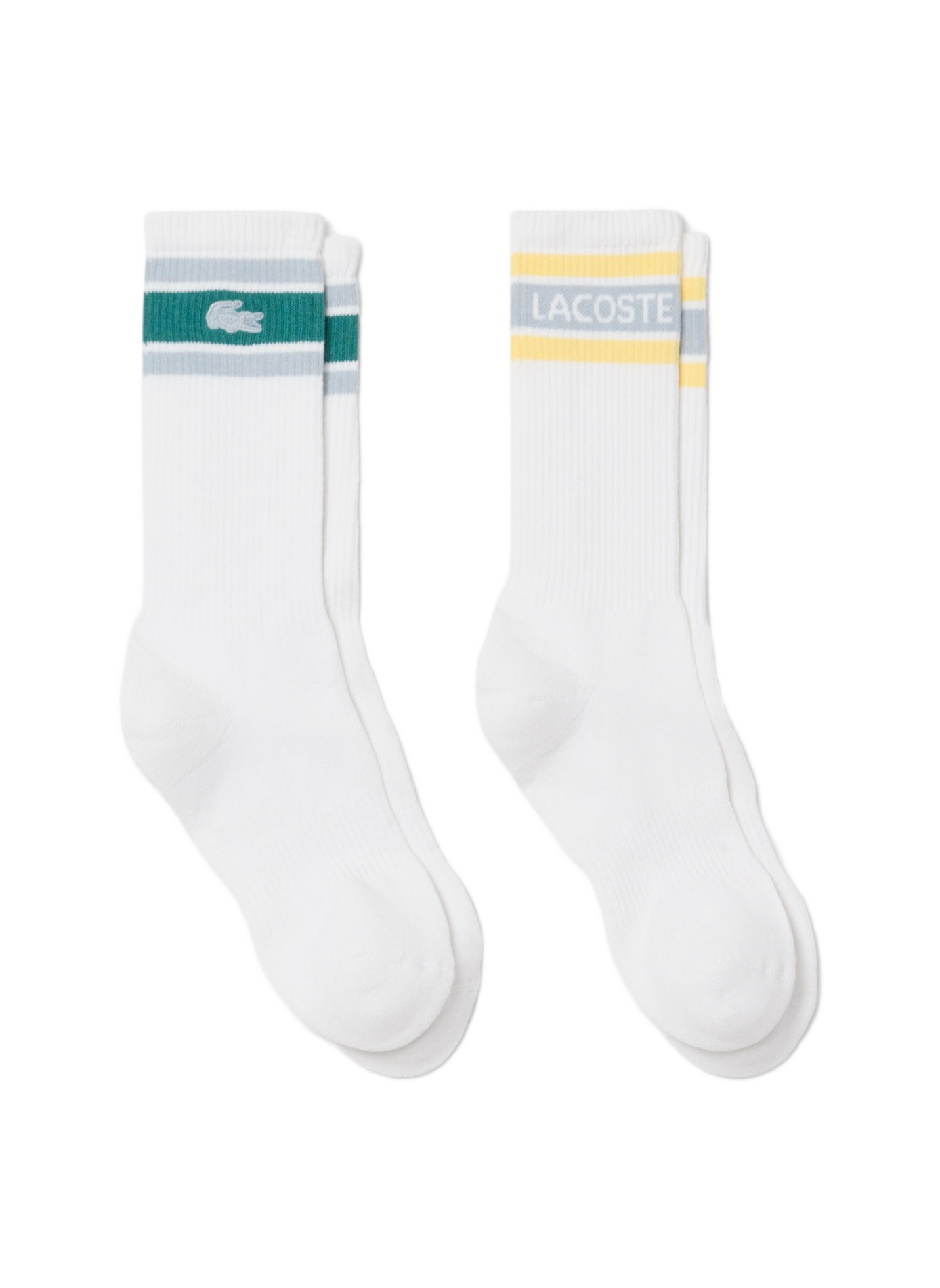 Set aus 2 Paar Baumwollmischsocken LACOSTE Weiss
