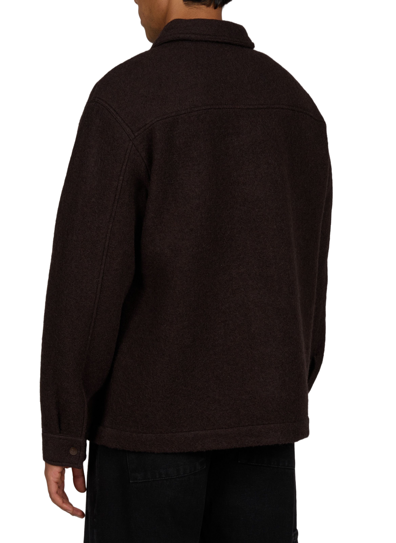 Veste droite boutonnée en laine mélangée AIGLE Marron