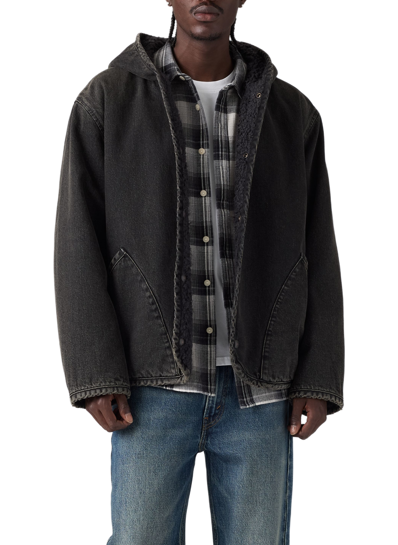 Kapuzenjacke aus Baumwolle LEVI'S Schwarz