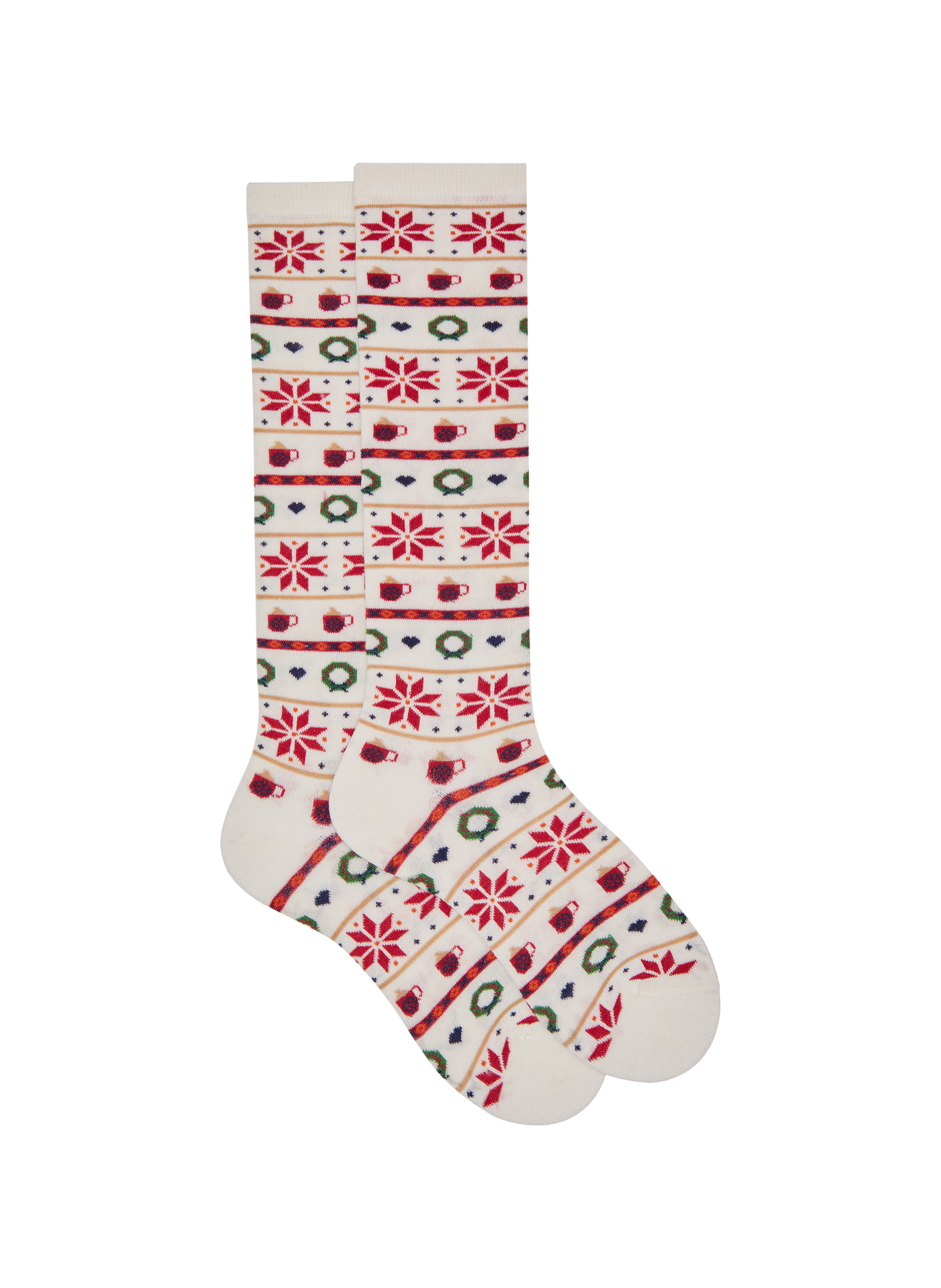 Chaussettes imprimées en laine mélangée DORÉ DORÉ Beige