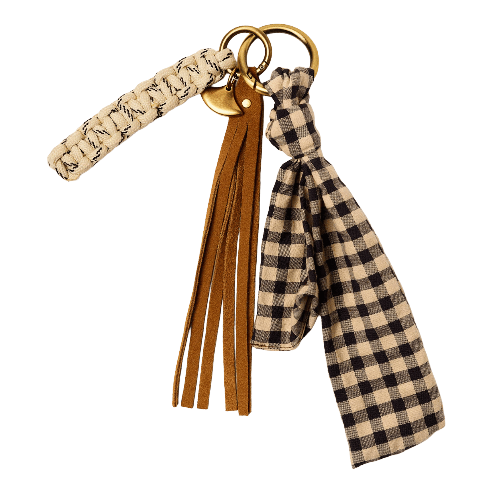 Grigri en cuir mélangé tissango SESSUN Beige