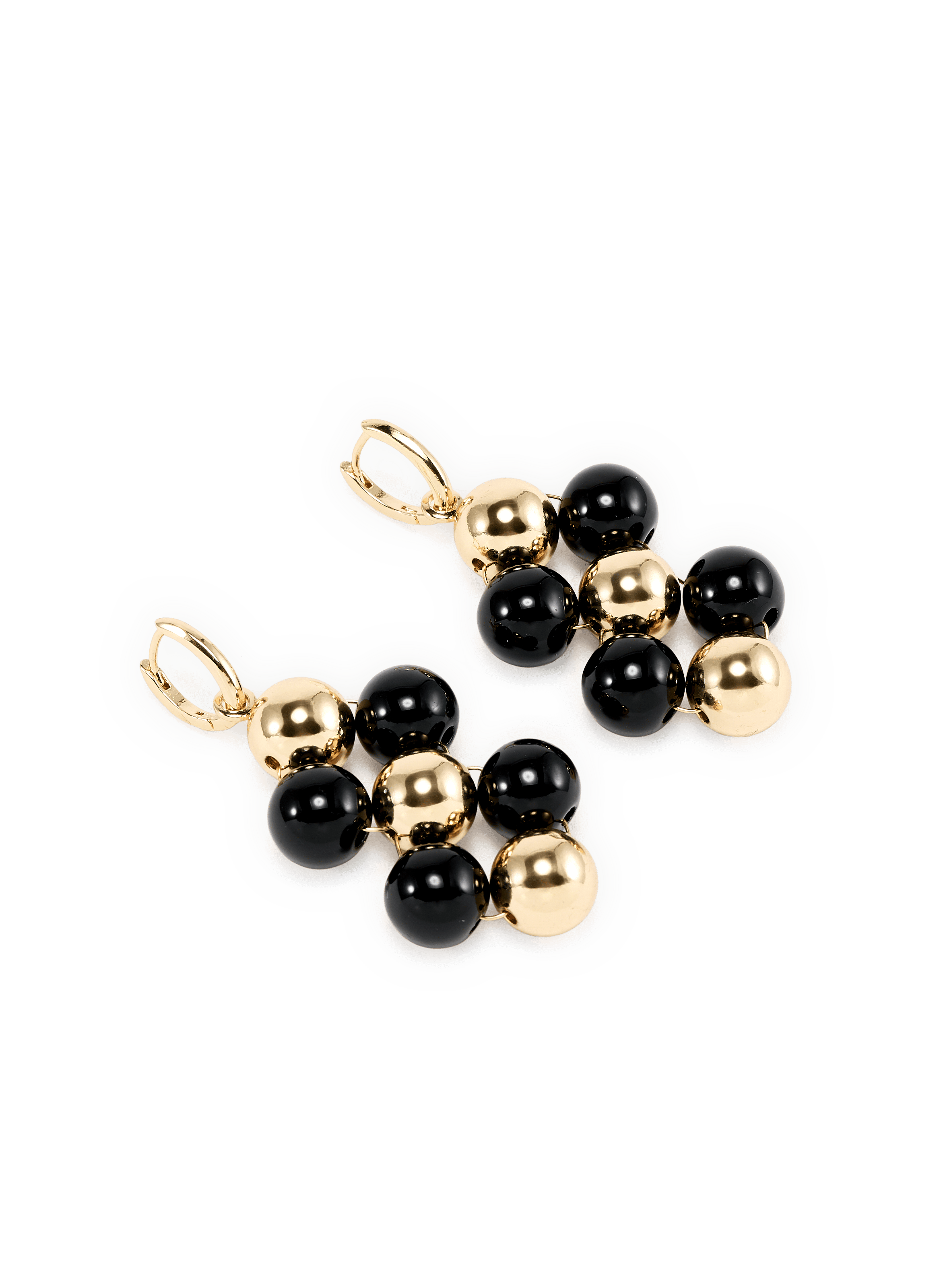 Boucles d'oreilles en perles fantaisies SAISON 1865 Noir