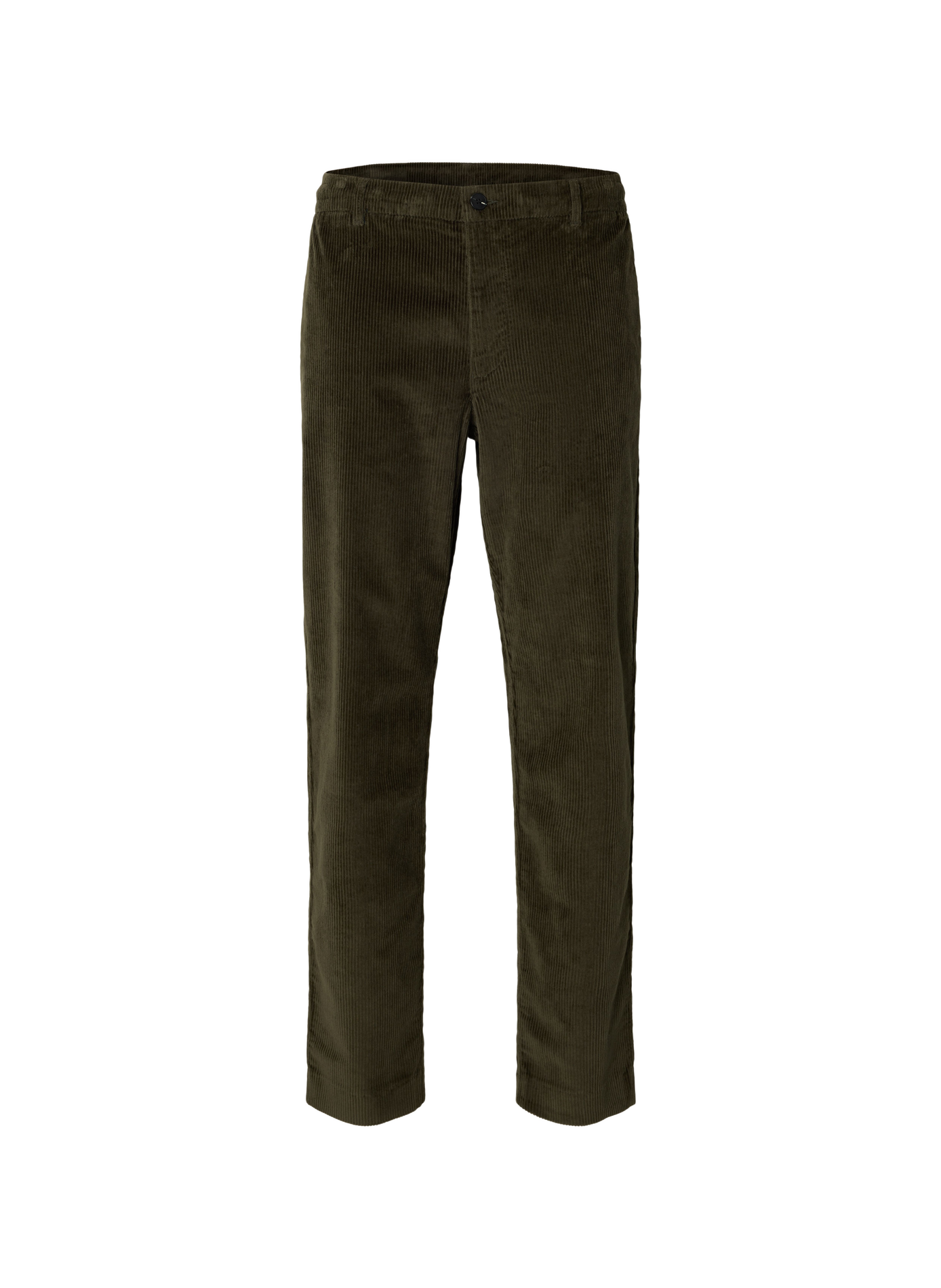 Pantaloni in velluto a coste in misto cotone SELECTED Verde