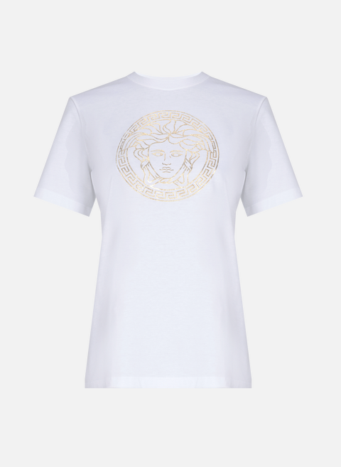 Weißes Baumwoll-T-ShirtVERSACE 