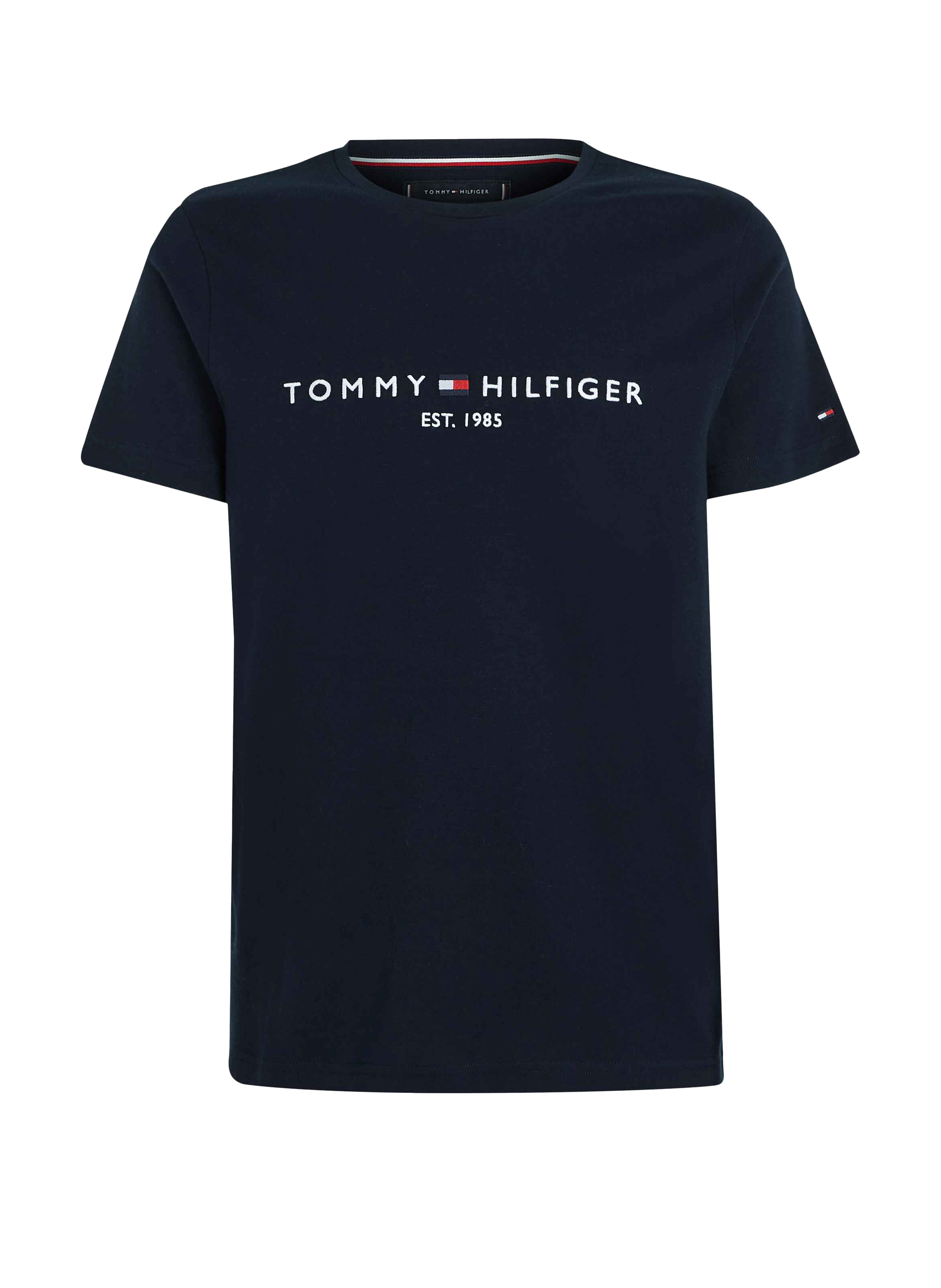 T-shirt logotypé en coton biologique Bleu