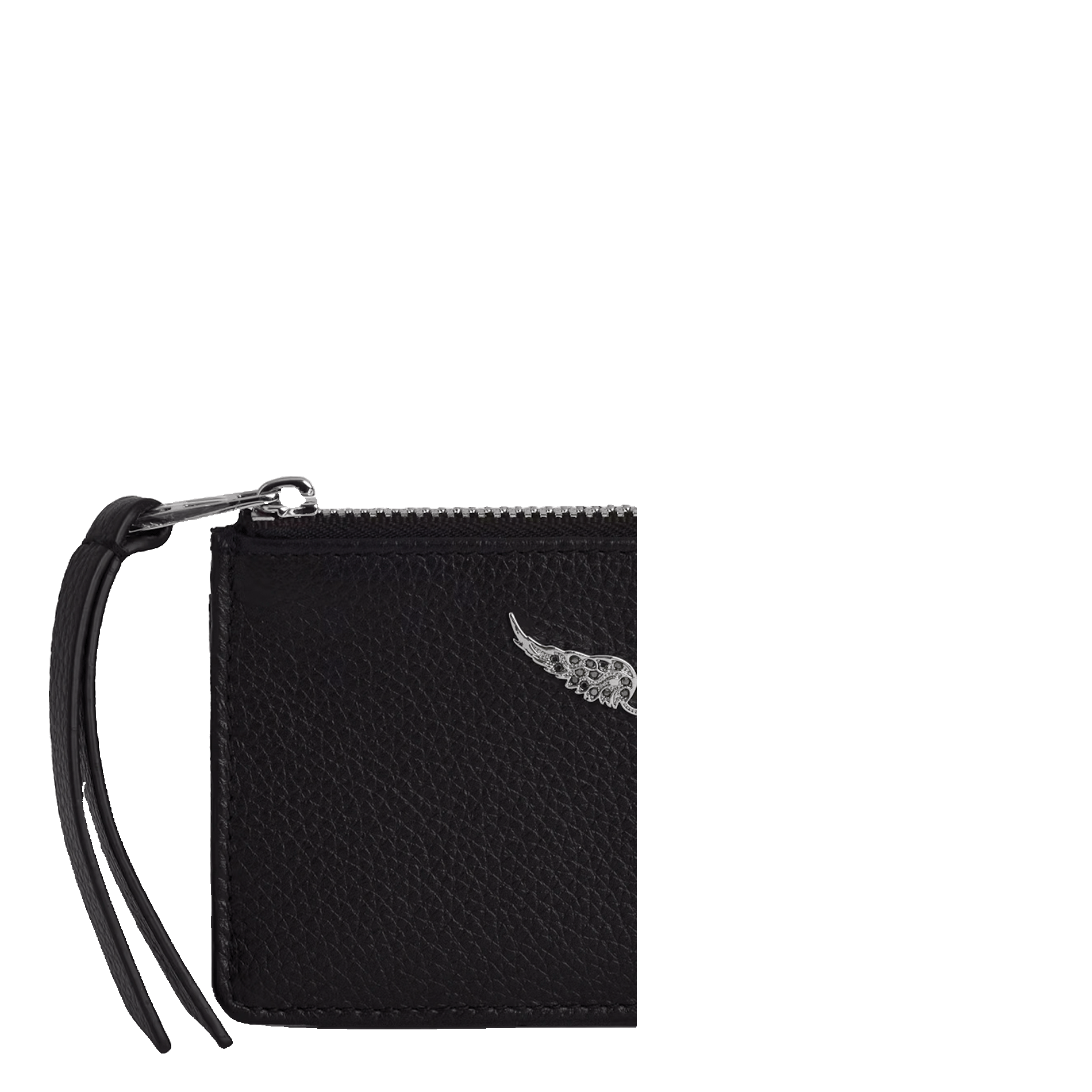 Porte-cartes en cuir zv card ZADIG&VOLTAIRE Noir