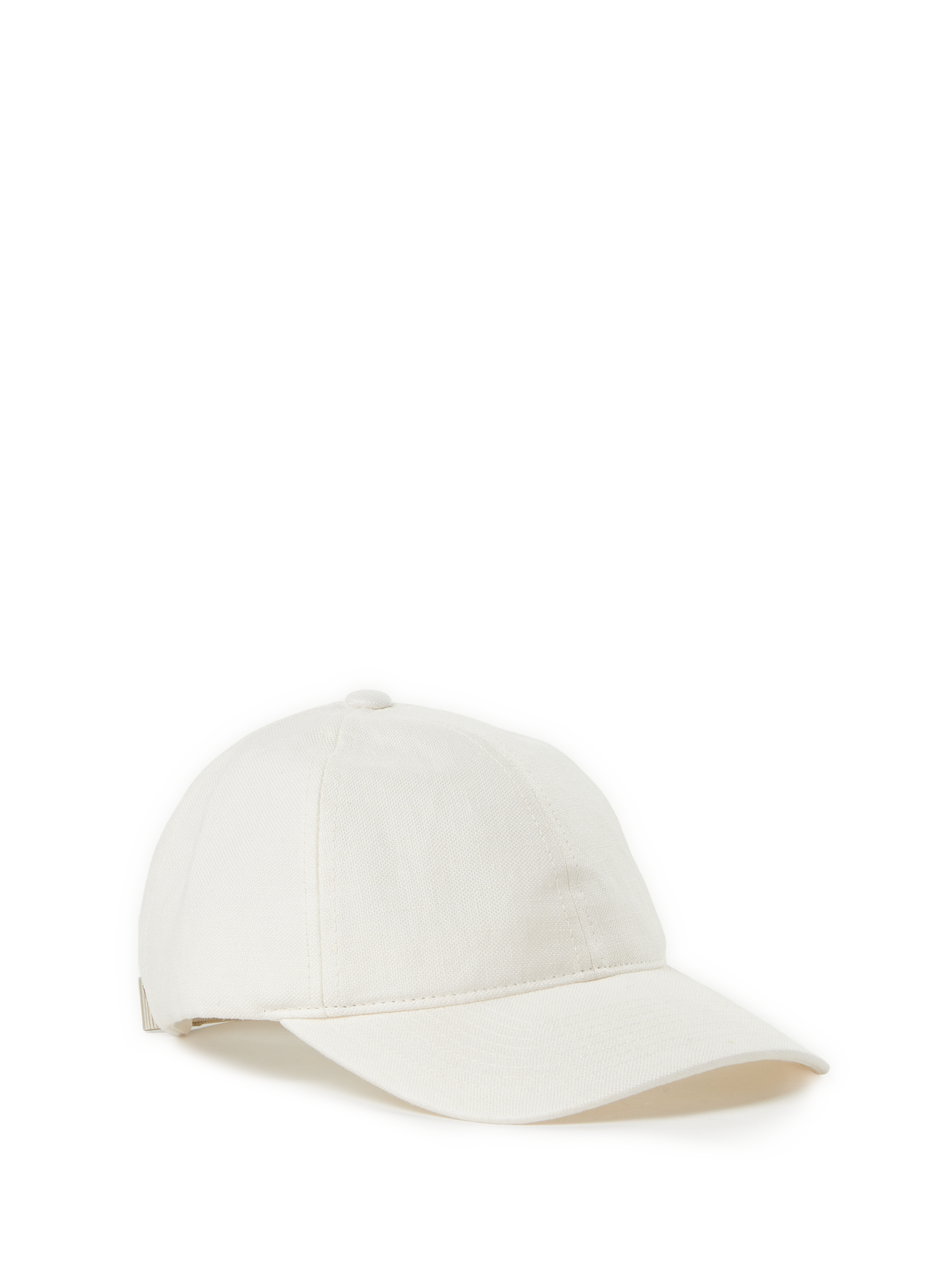 Linen baseball cap VARSITY White