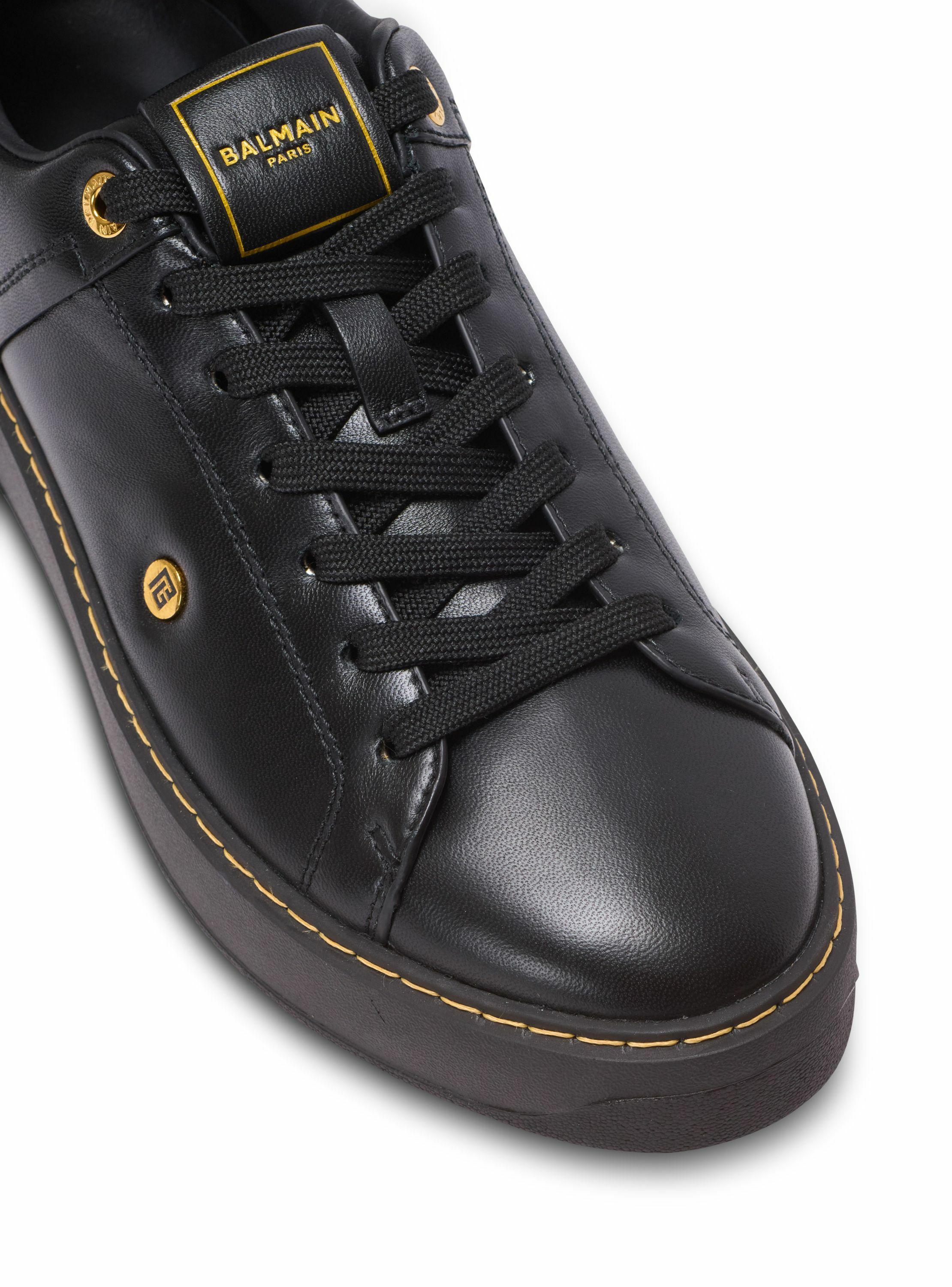Baskets b-court en cuir de veau BALMAIN Noir
