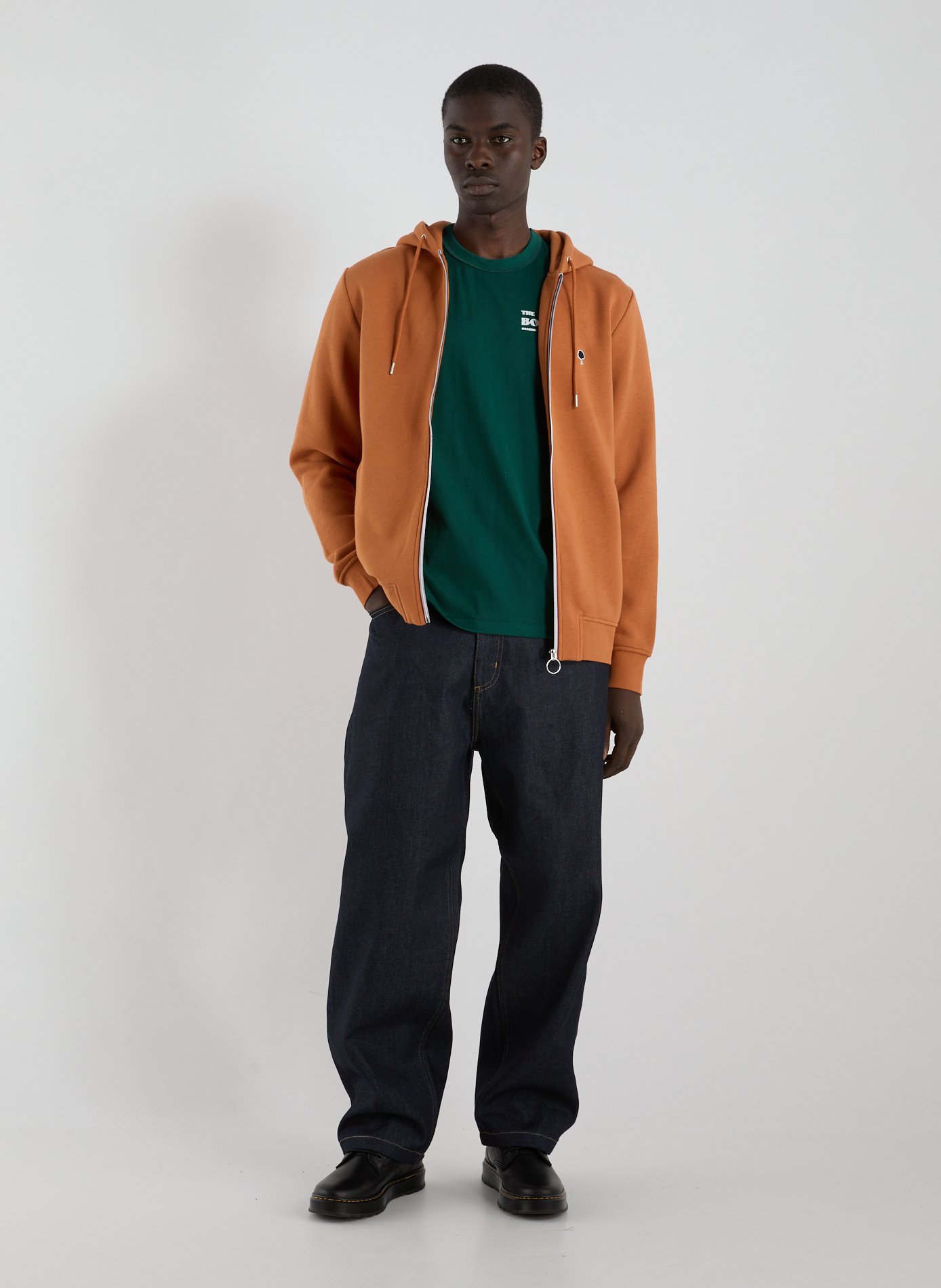 Cotton zip-up hoodie  FAGUO Orange