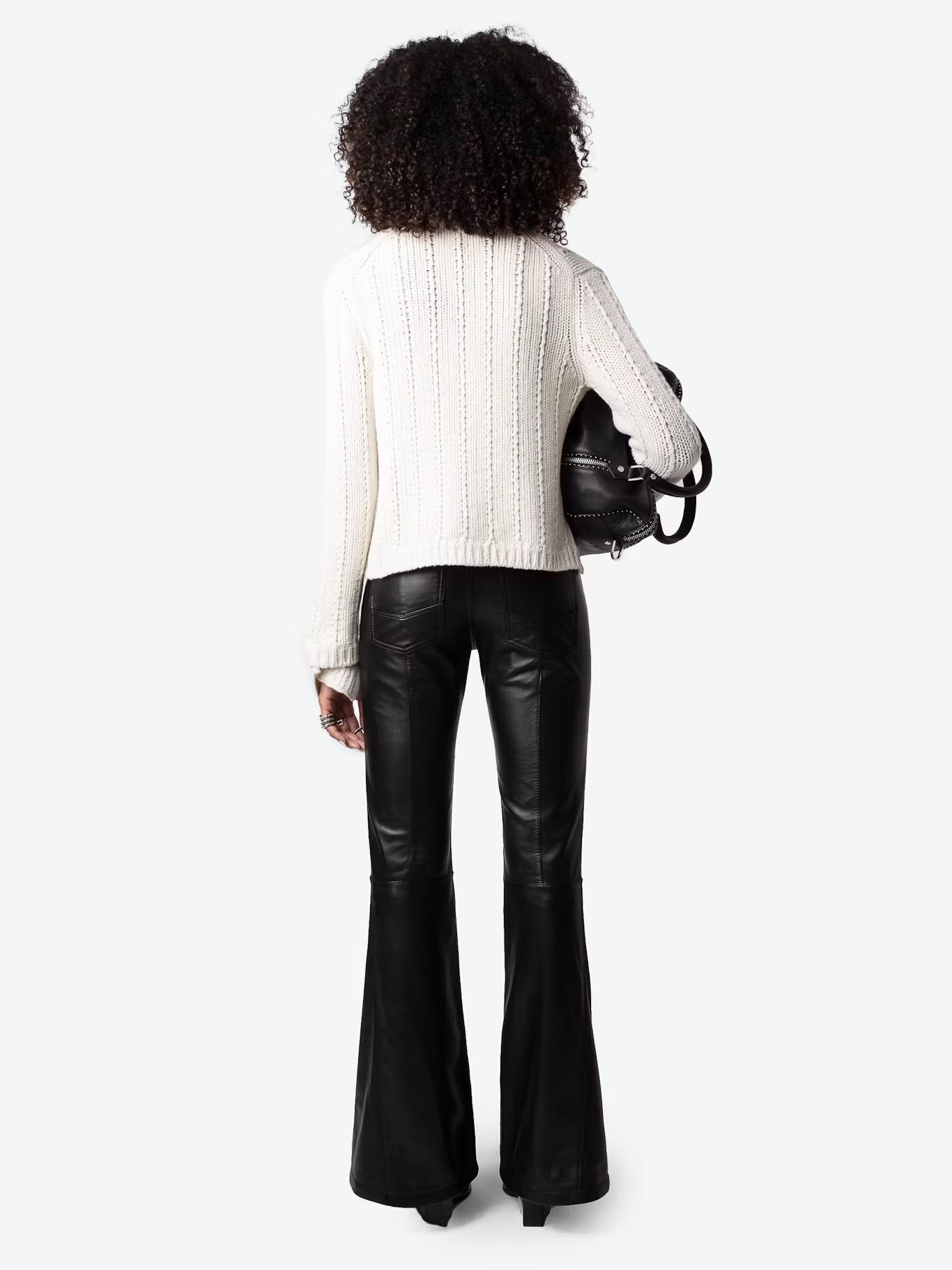 Cardigan court en laine mérinos travy ZADIG&VOLTAIRE Blanc