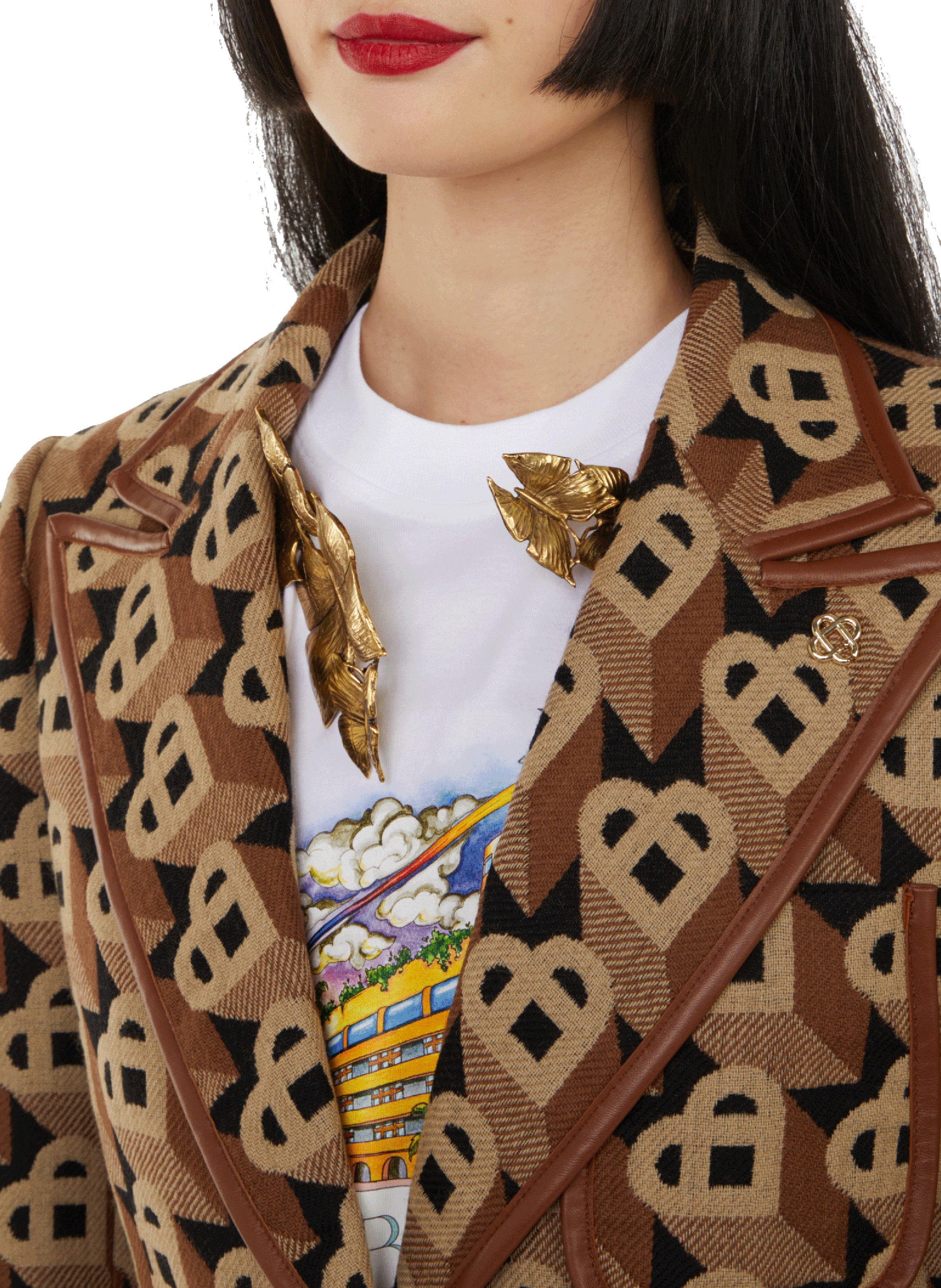 Veste blazer logotype  CASABLANCA PARIS Marron