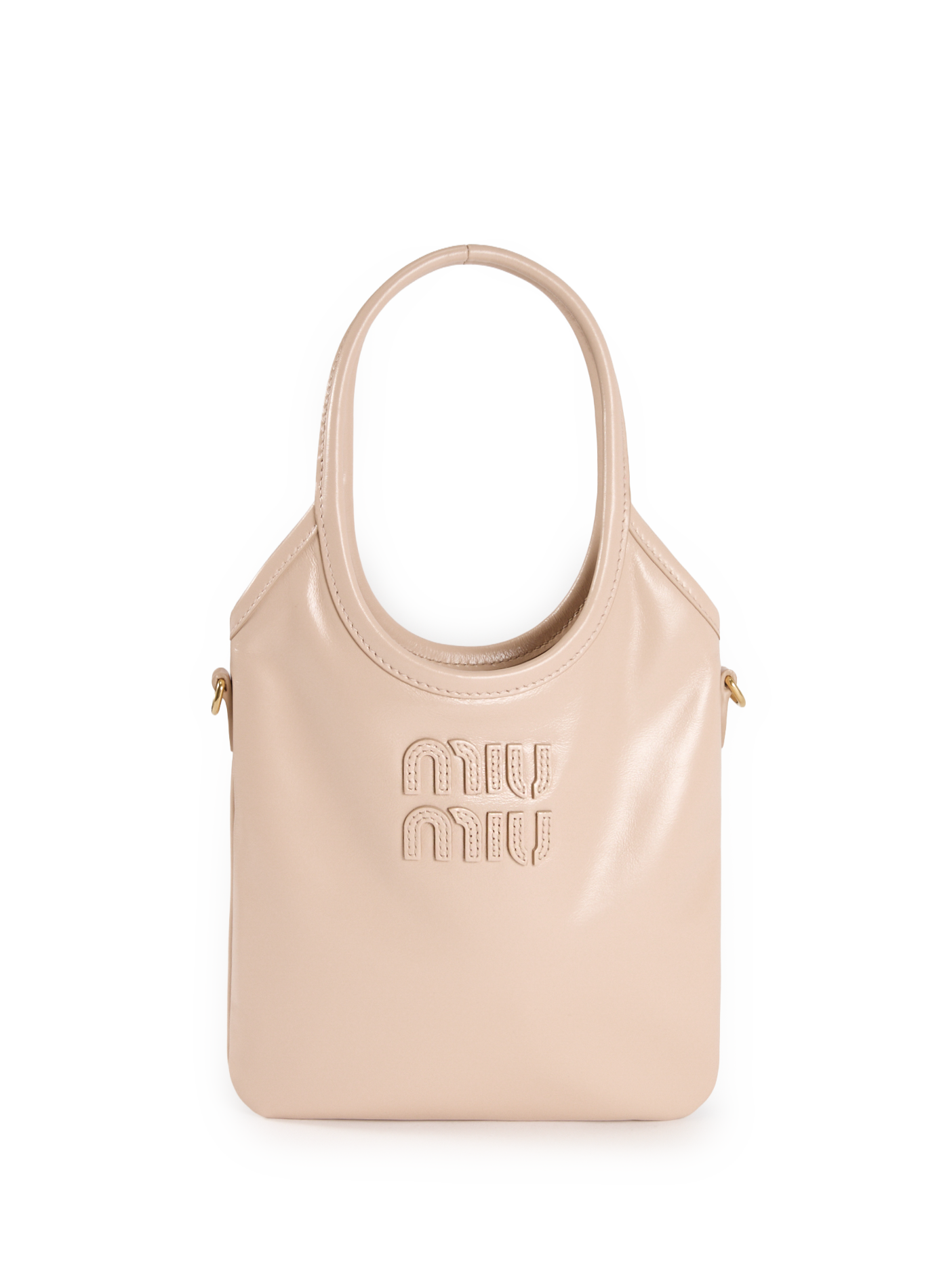 MIU MIU Sac à main en cuir Ivy  Beige