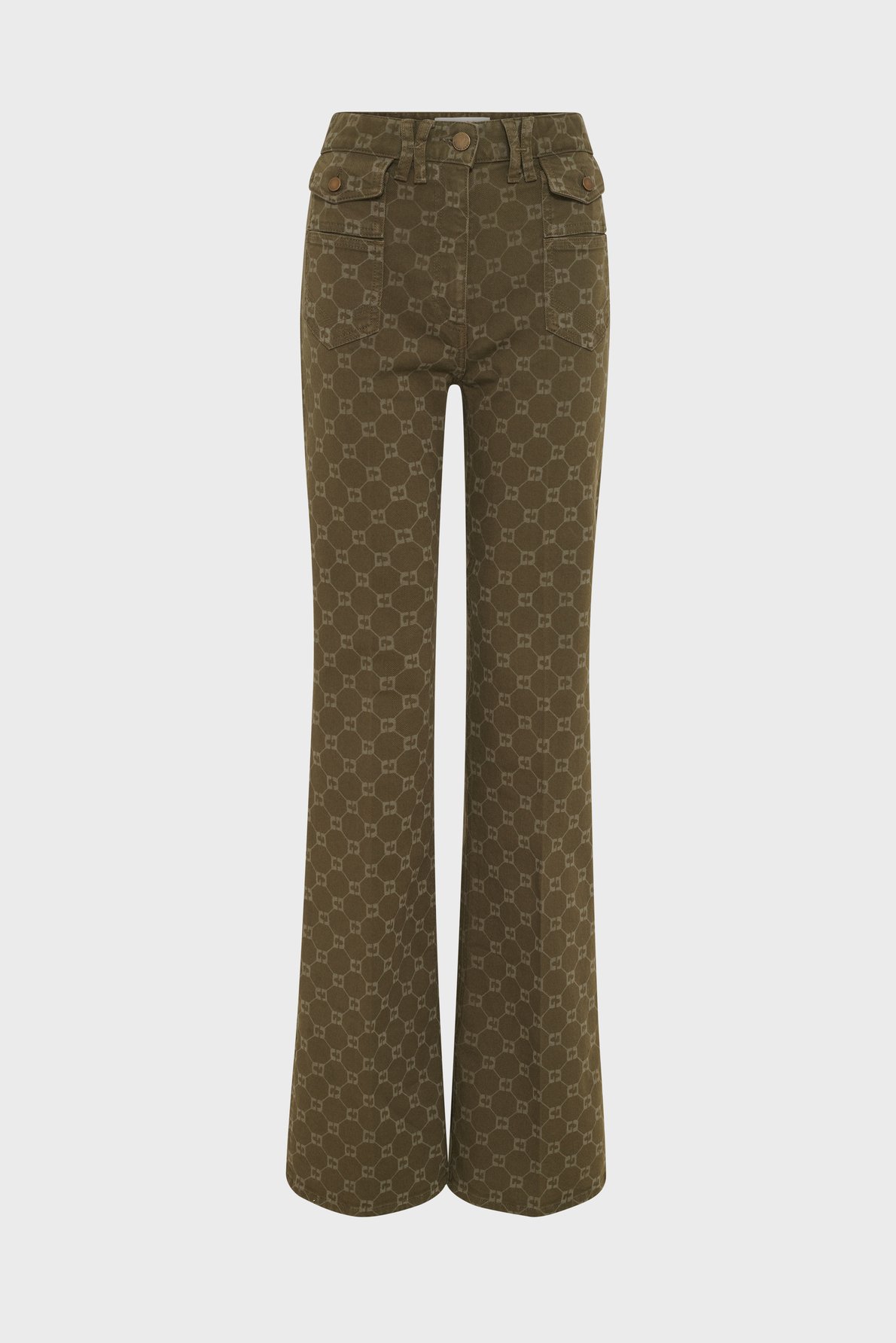 Jean flare à monogramme - anna GERARD DAREL Vert