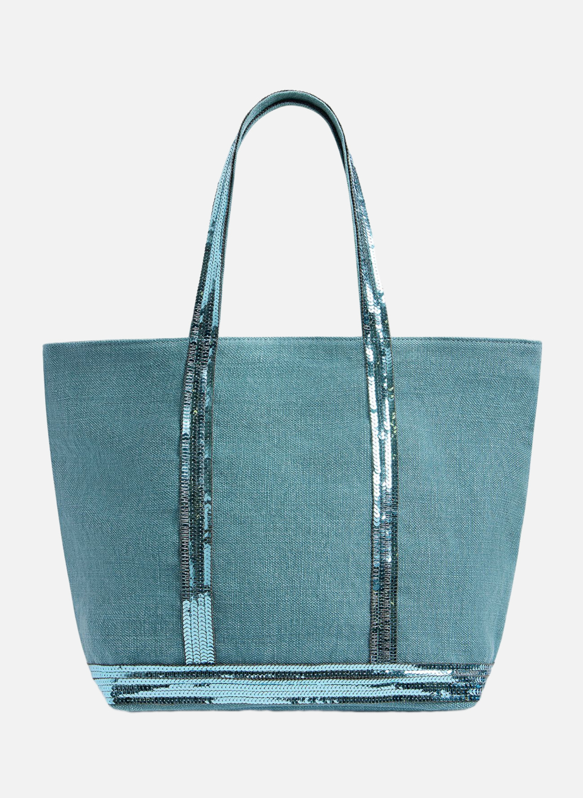 Cabas m zippé en lin VANESSA BRUNO Bleu