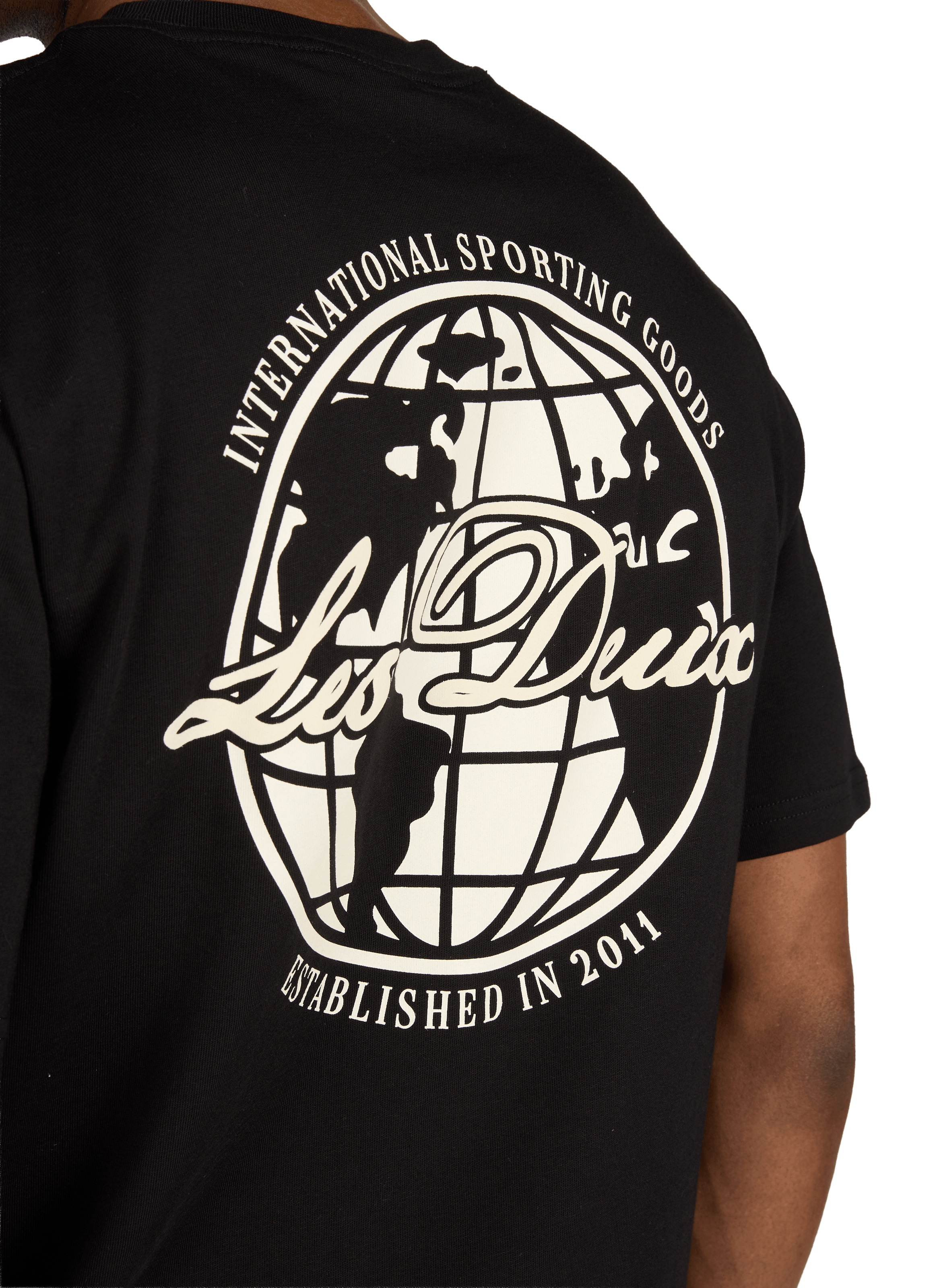 T-shirt imprimé en coton LES DEUX Noir