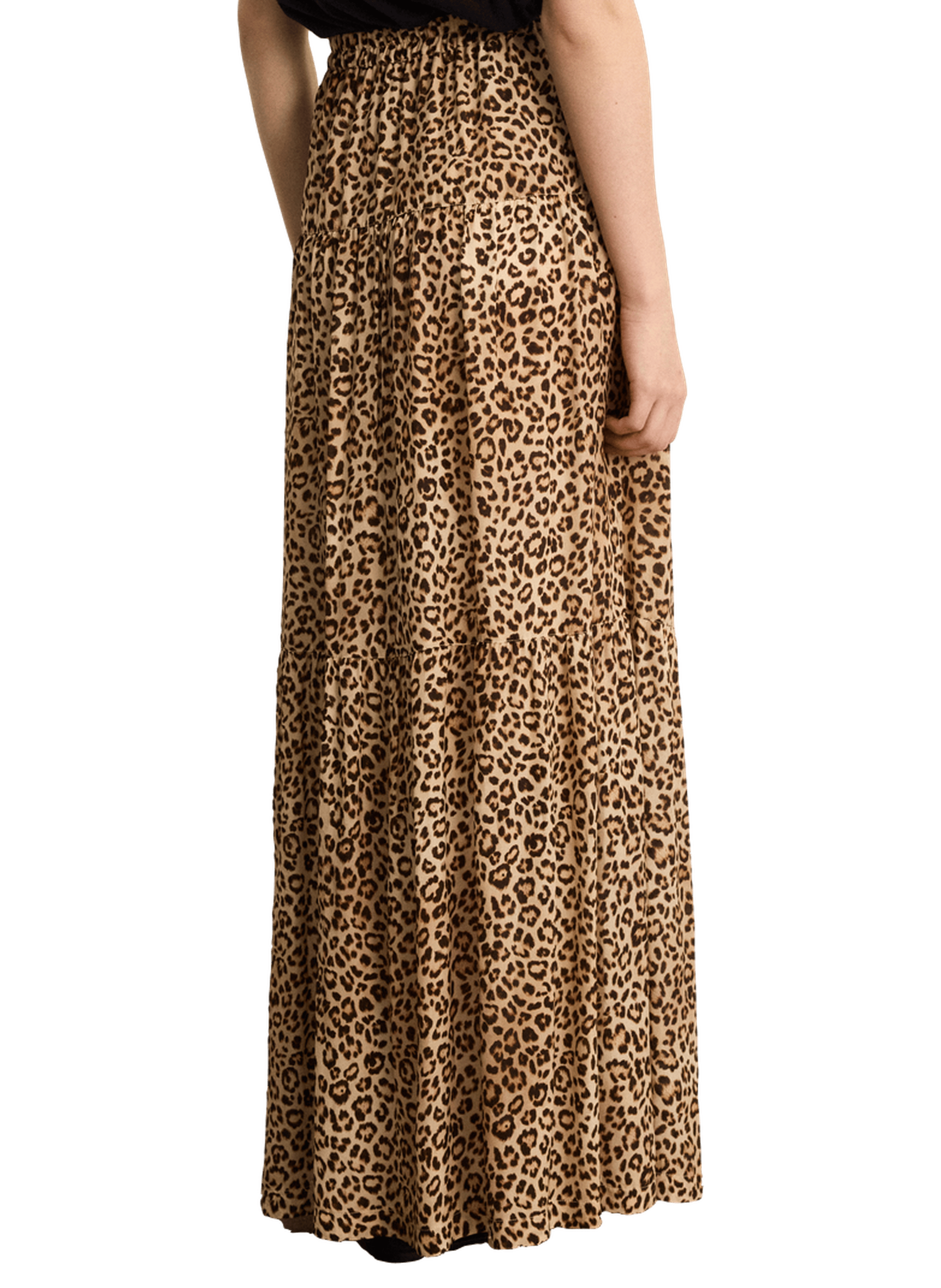 Jupe longue boutonnée léopard - nayana PABLO Rose