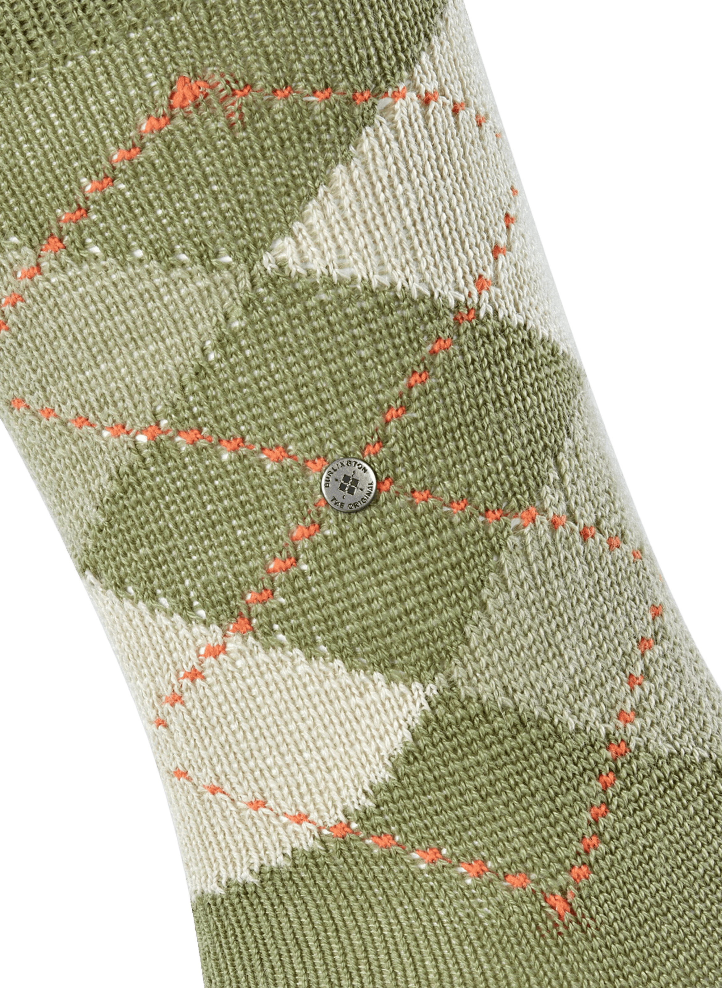 Chaussettes mi-hautes à motif losanges BURLINGTON Kaki