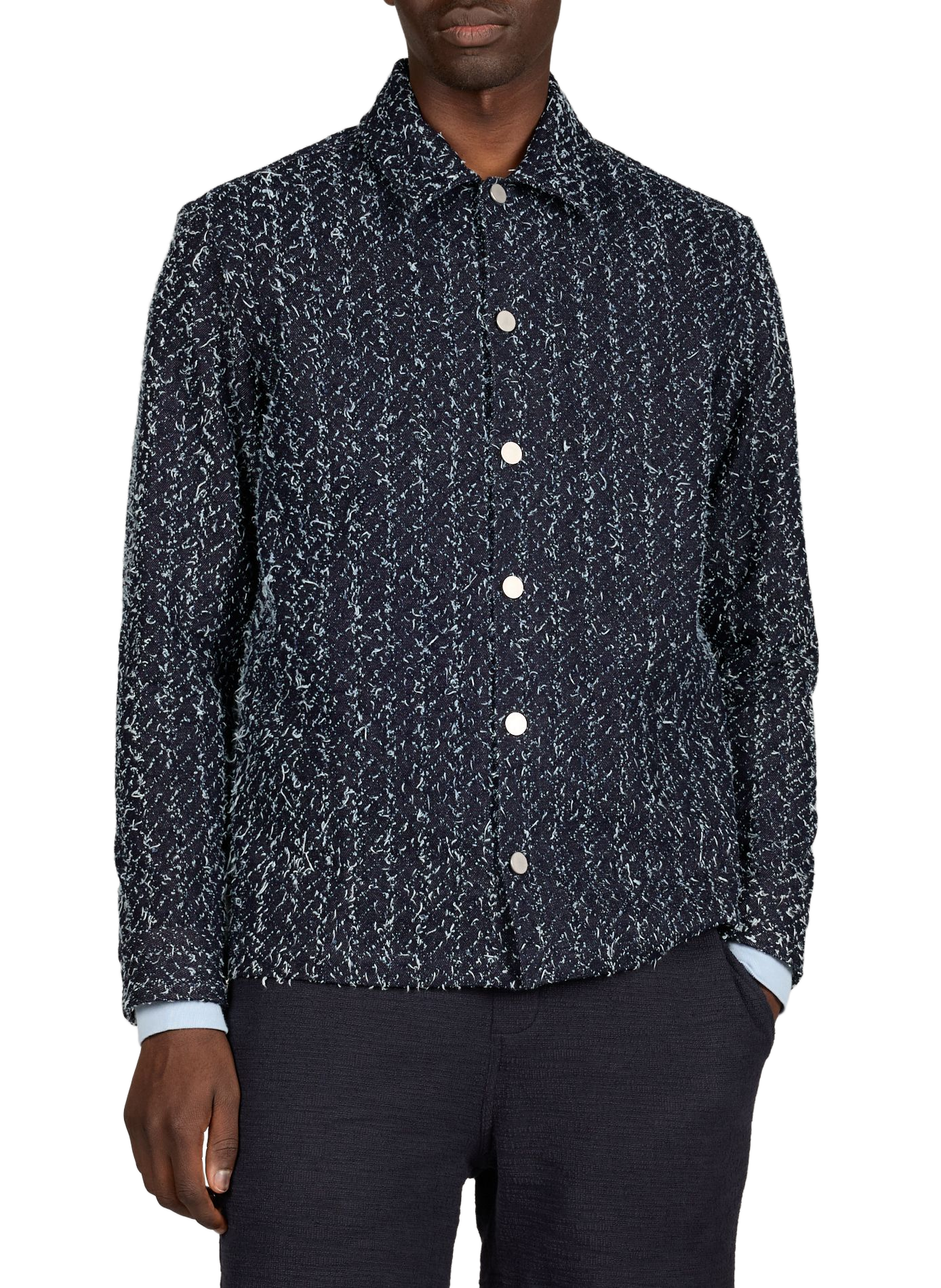 Classic collar cotton overshirt SAMSOE SAMSOE Blue