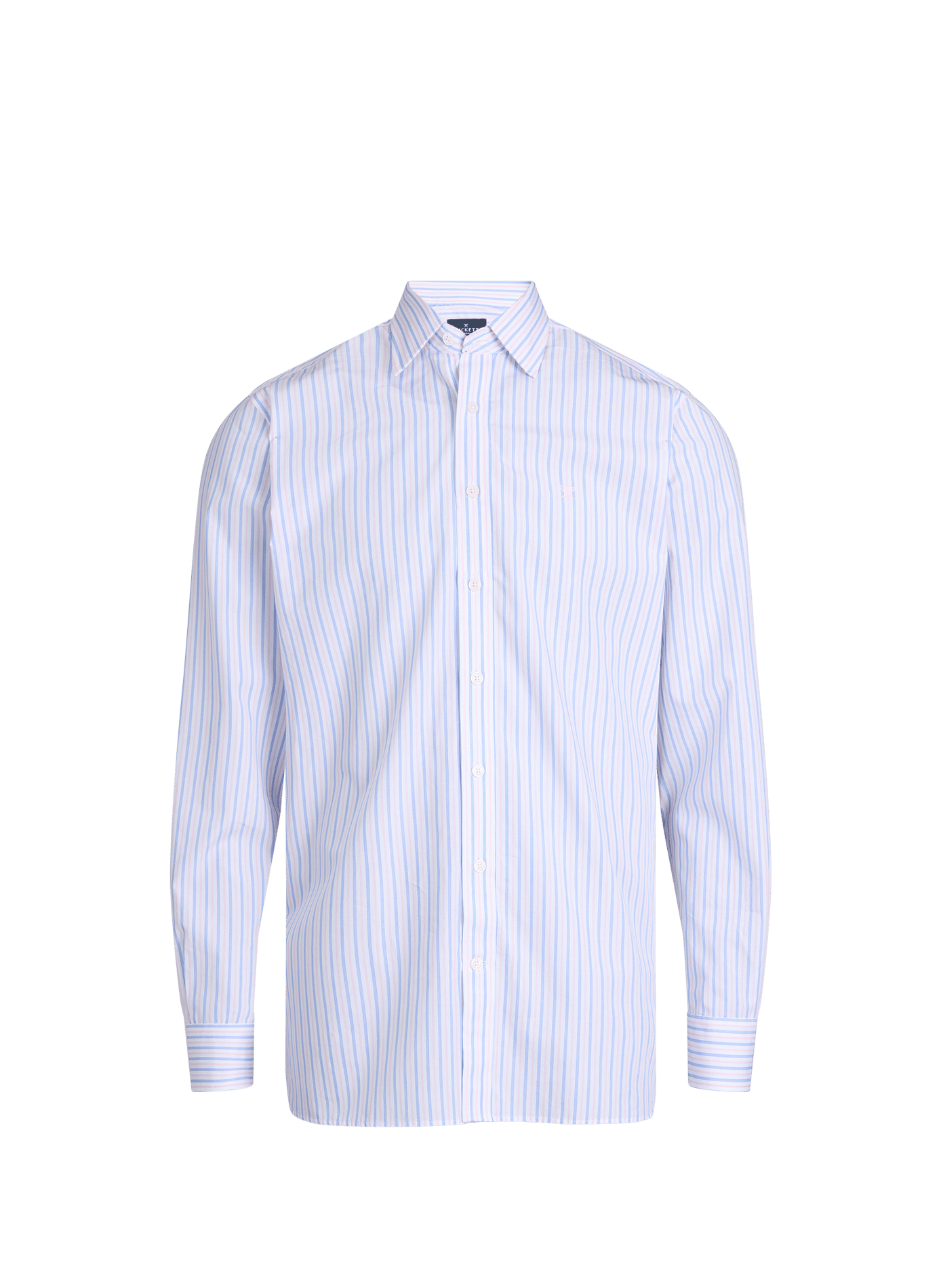 Chemise droite rayée en coton HACKETT Rose