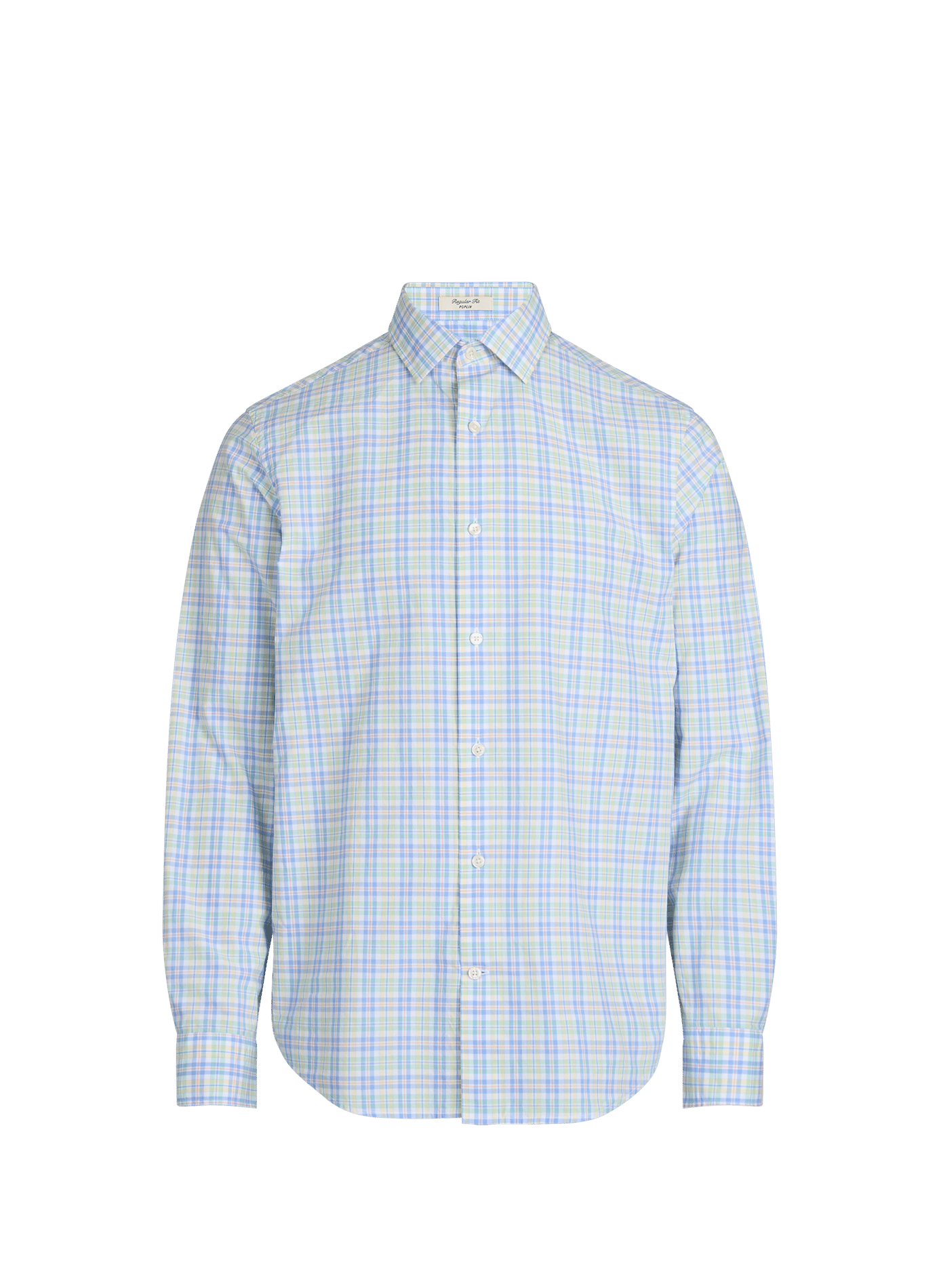 Straight cotton check shirt GANT Blue