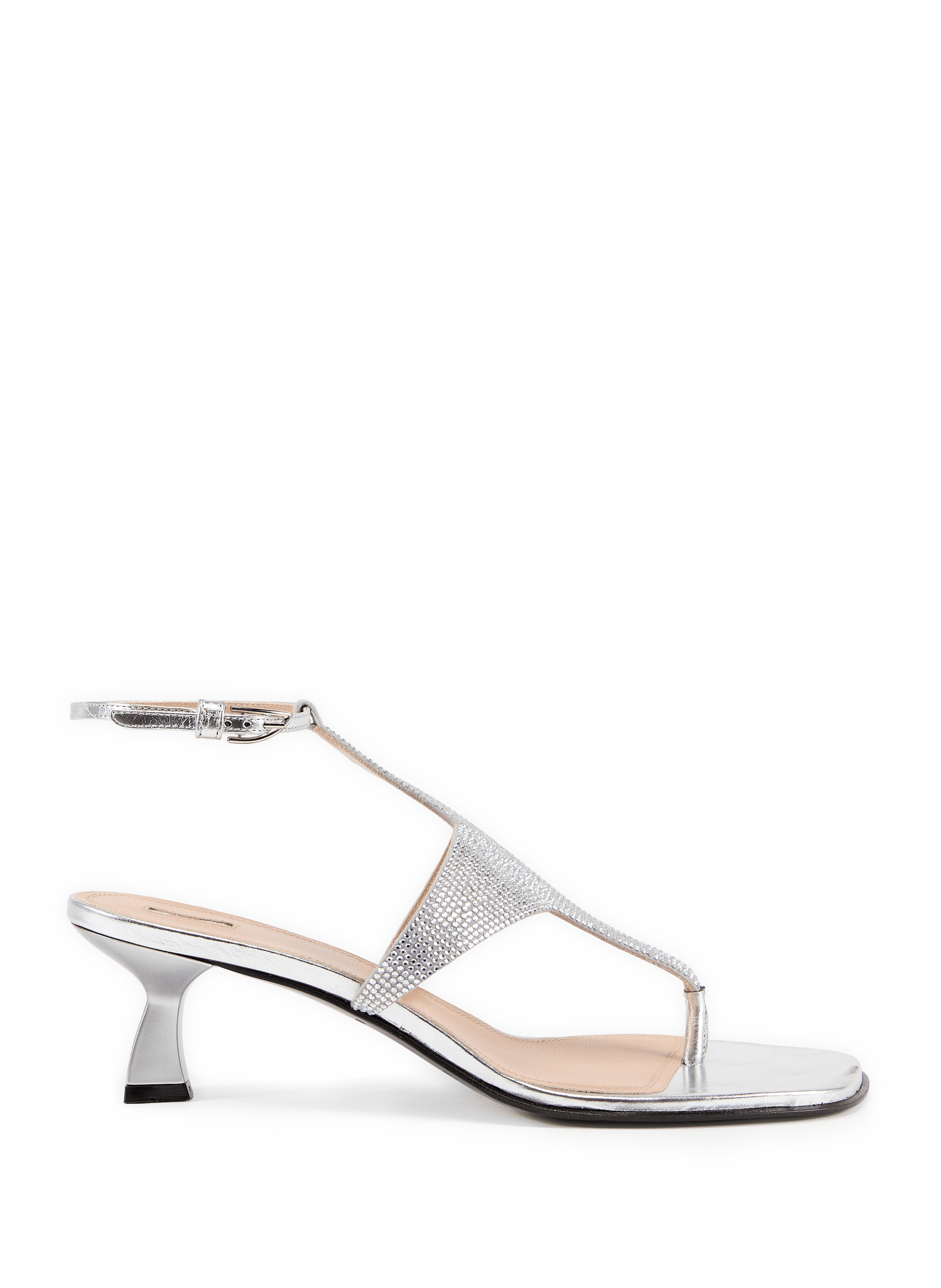 Sandales à talons Dona Nova à strass en cuir  NODALETO Argent