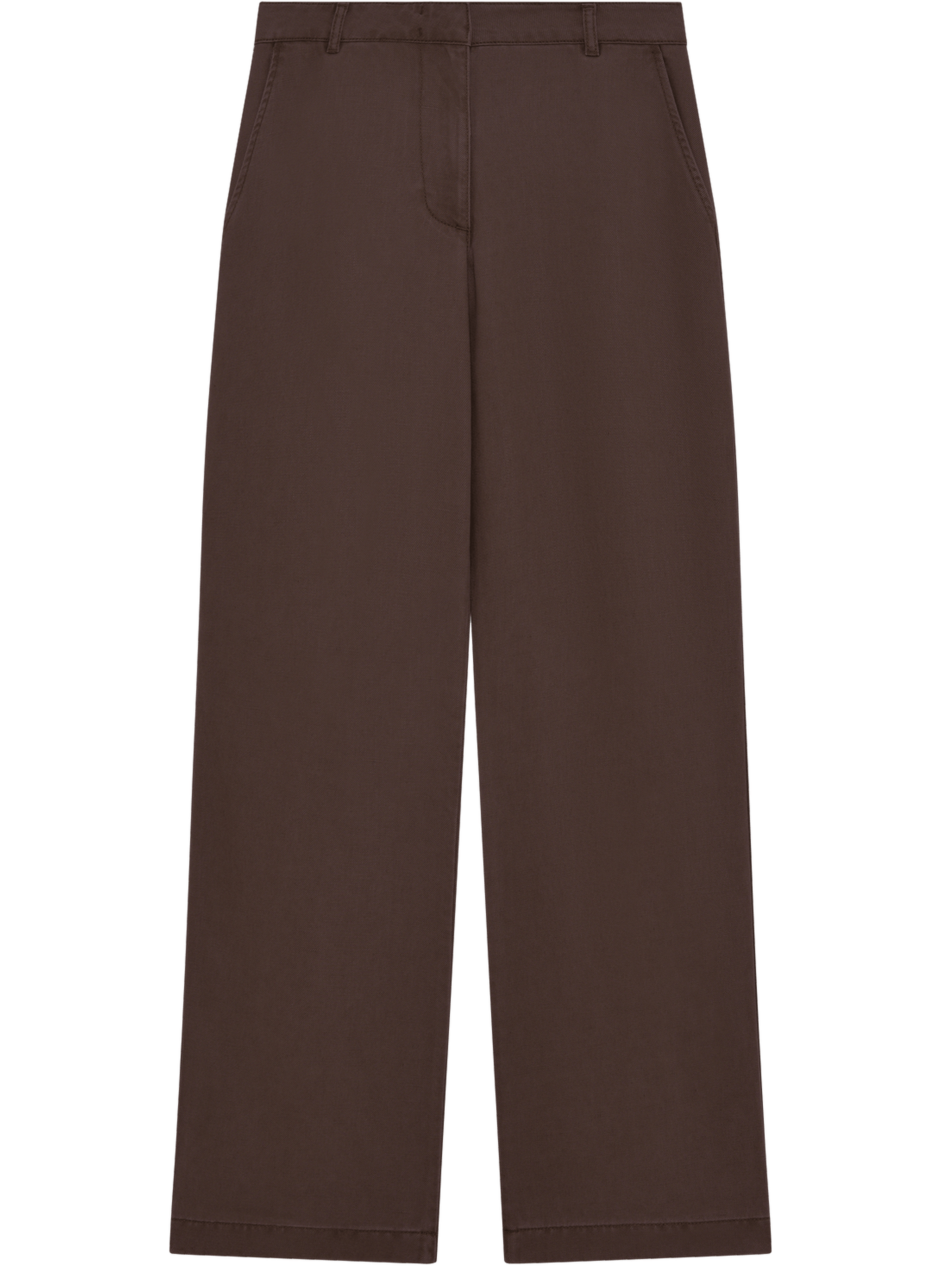 Pantalon fluide en lyocell et lin - bryana Marron