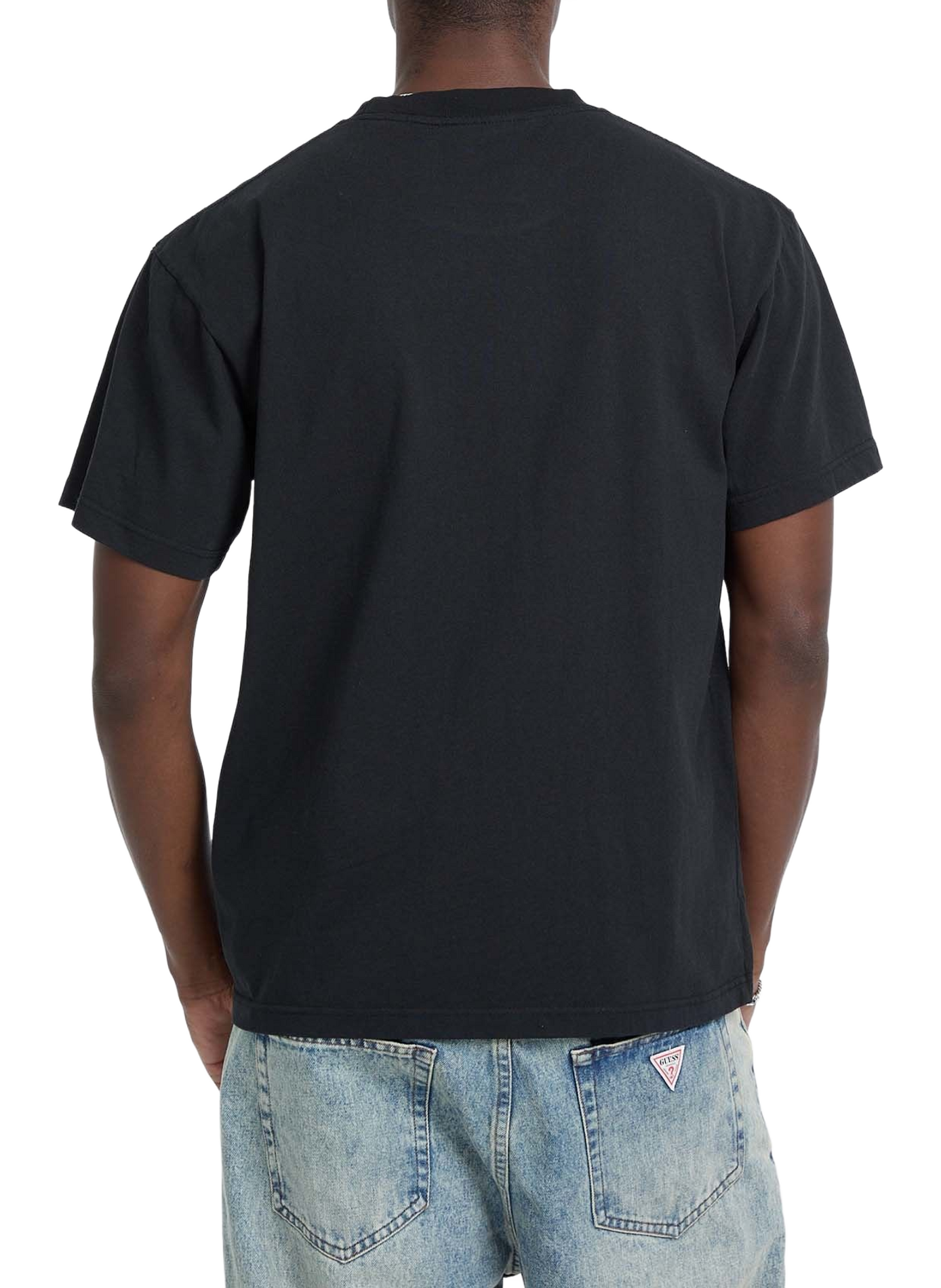 T-shirt imprimé Allen Iverson en coton GUESS Noir