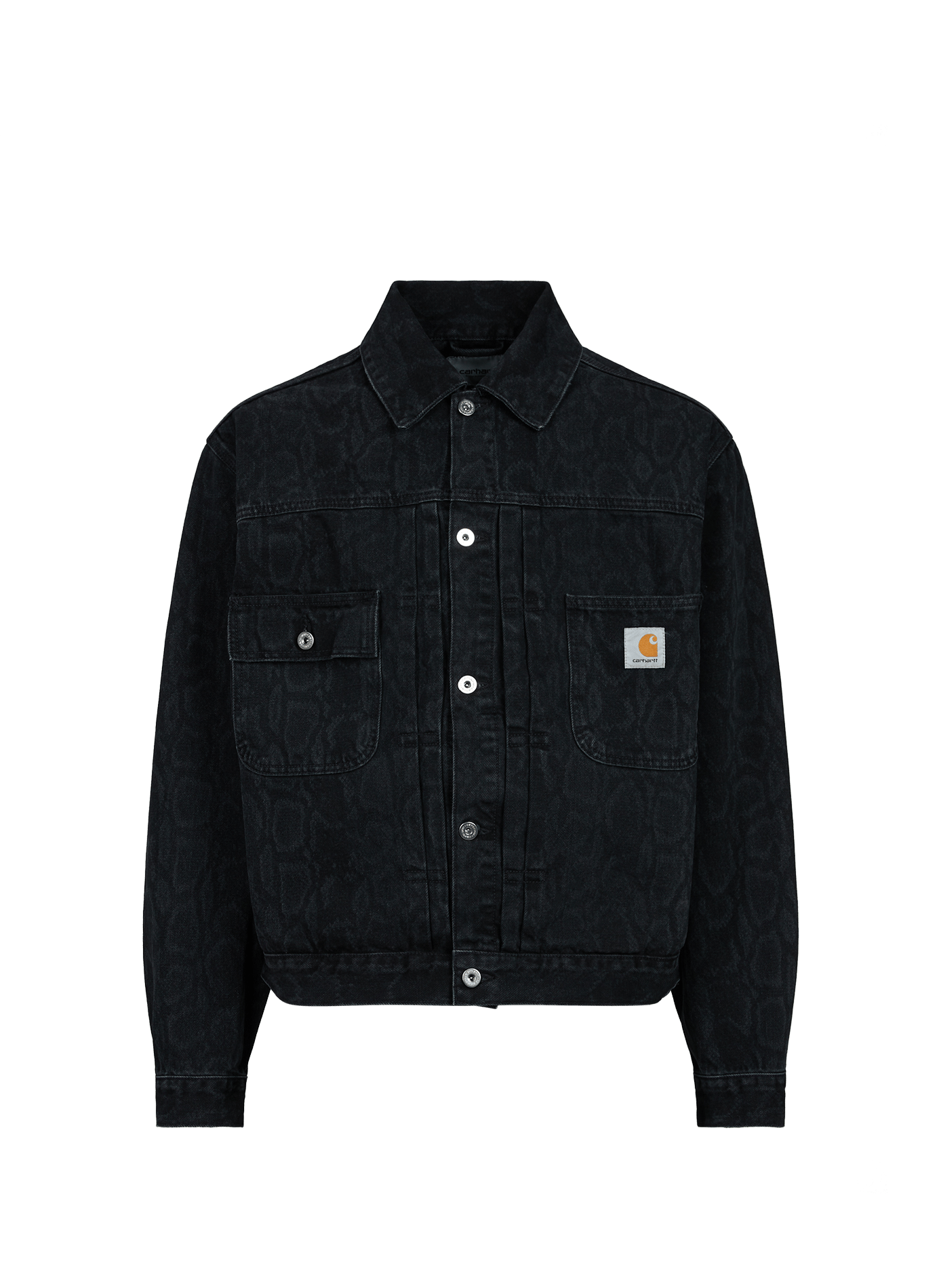 Veste col classique en denim de coton CARHARTT WIP Noir
