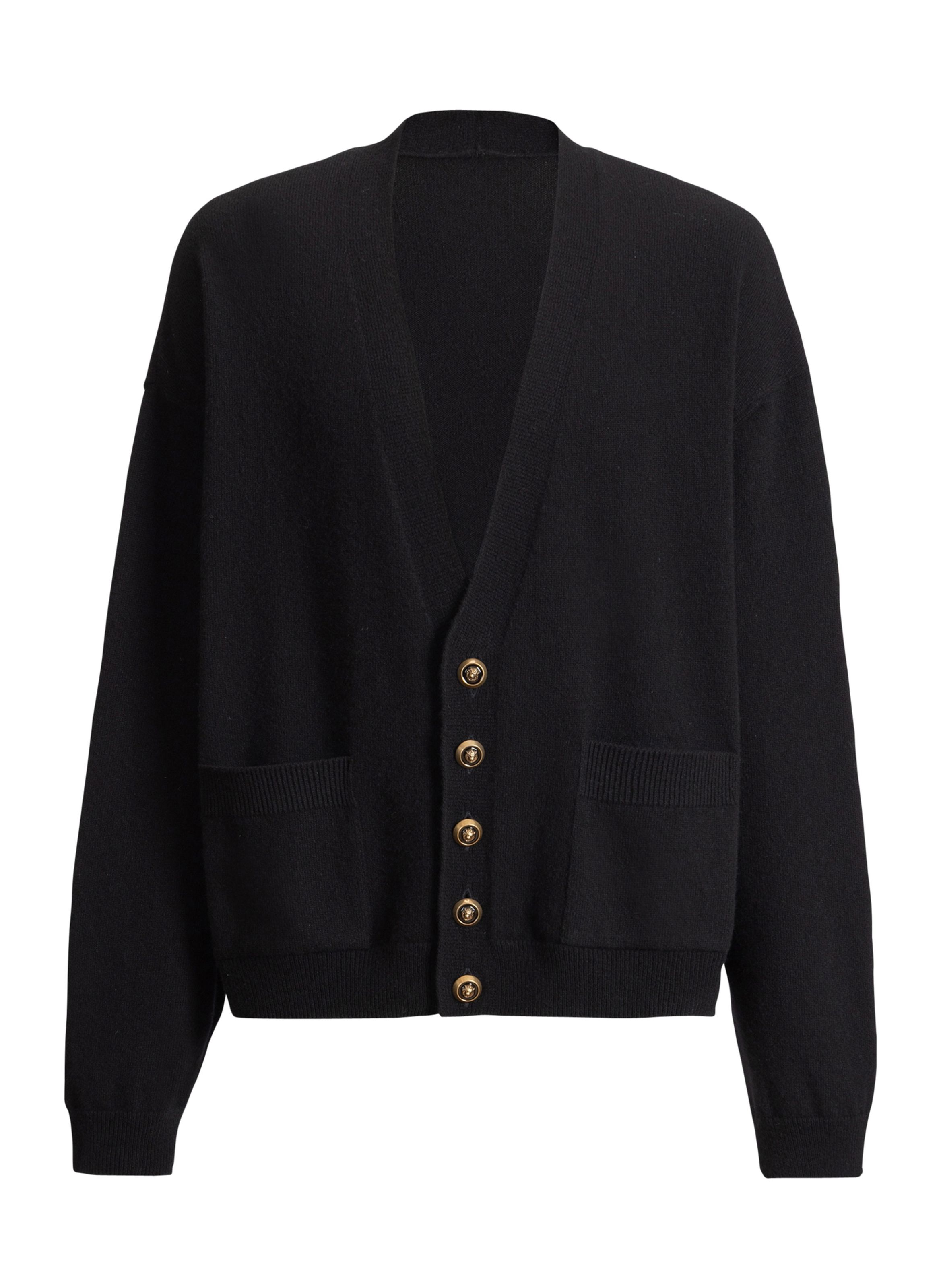 Cardigan en éco-cachemire BALMAIN Noir