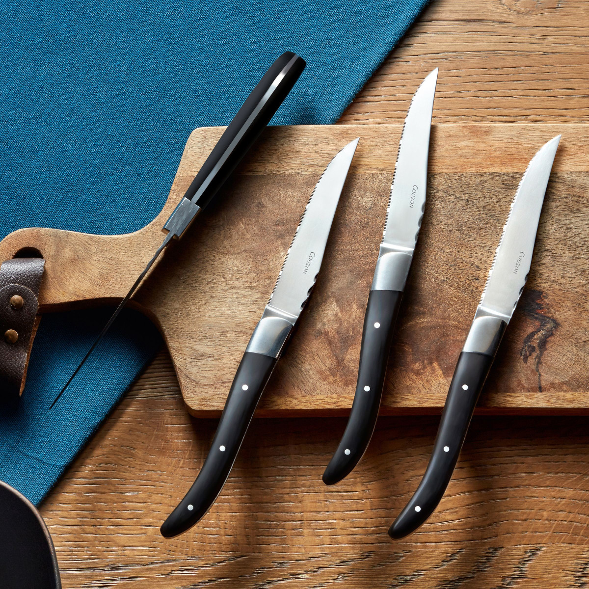 Couzon Royal noir - coffret 4 couteaux steak