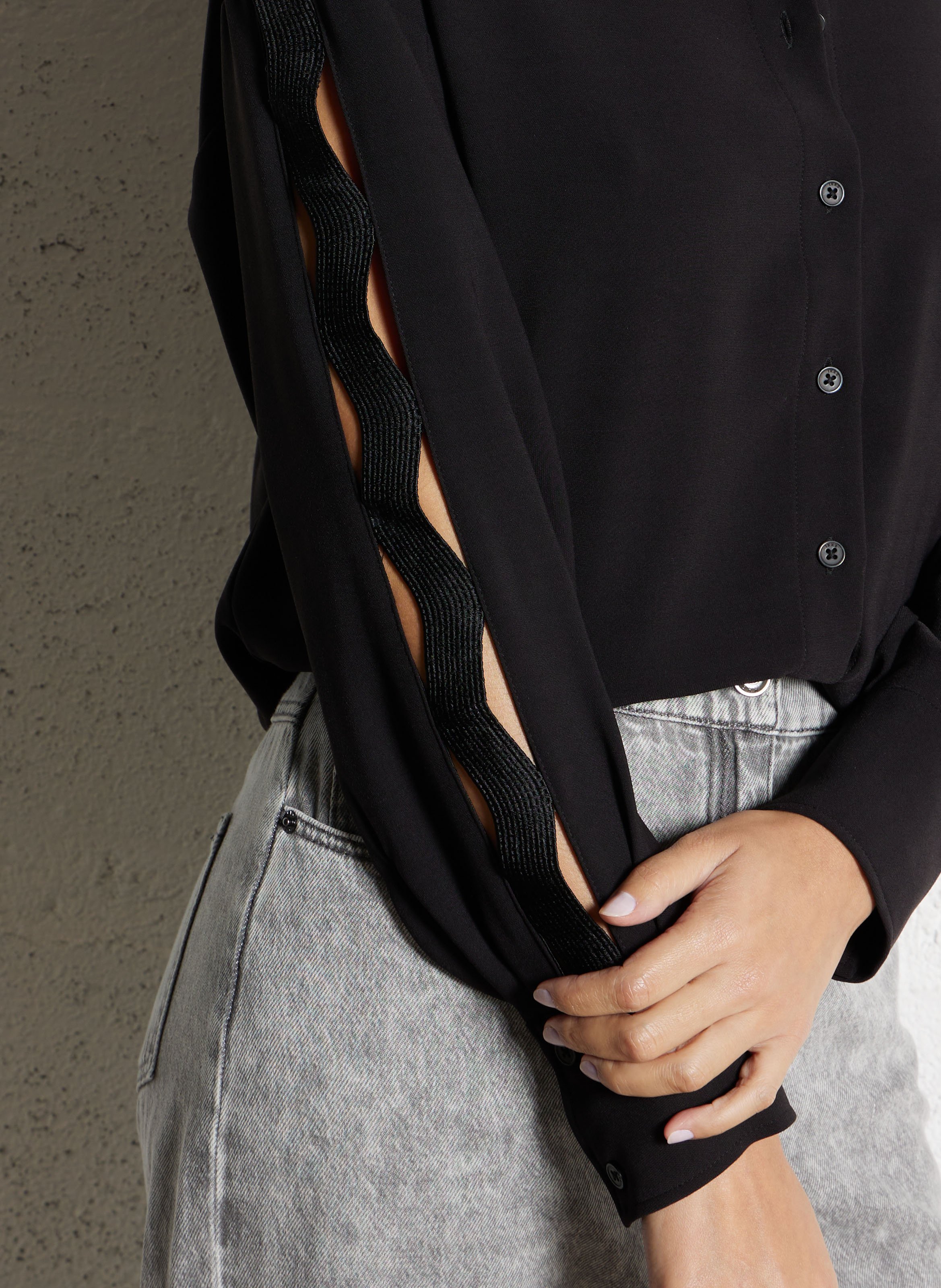 Chemise oversize col classique IKKS Noir