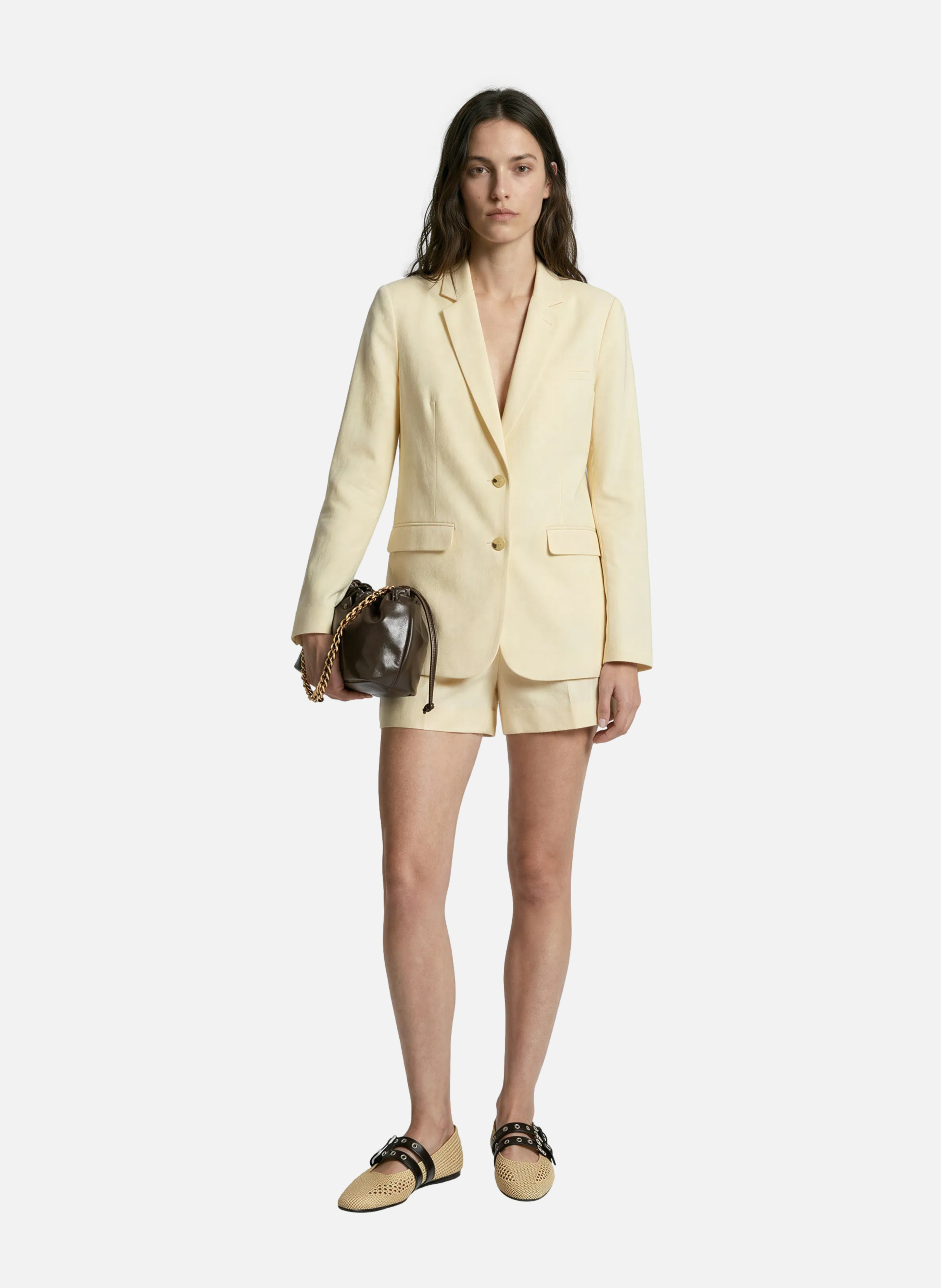 Short en lin THE KOOPLES Jaune